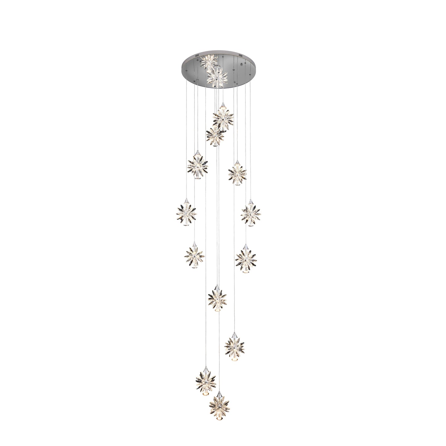 Chandelier with multiple lights on a white background