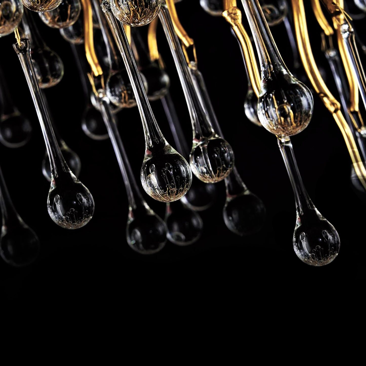 Glass Chandelier branch tree Modern Chandelier Gold Color