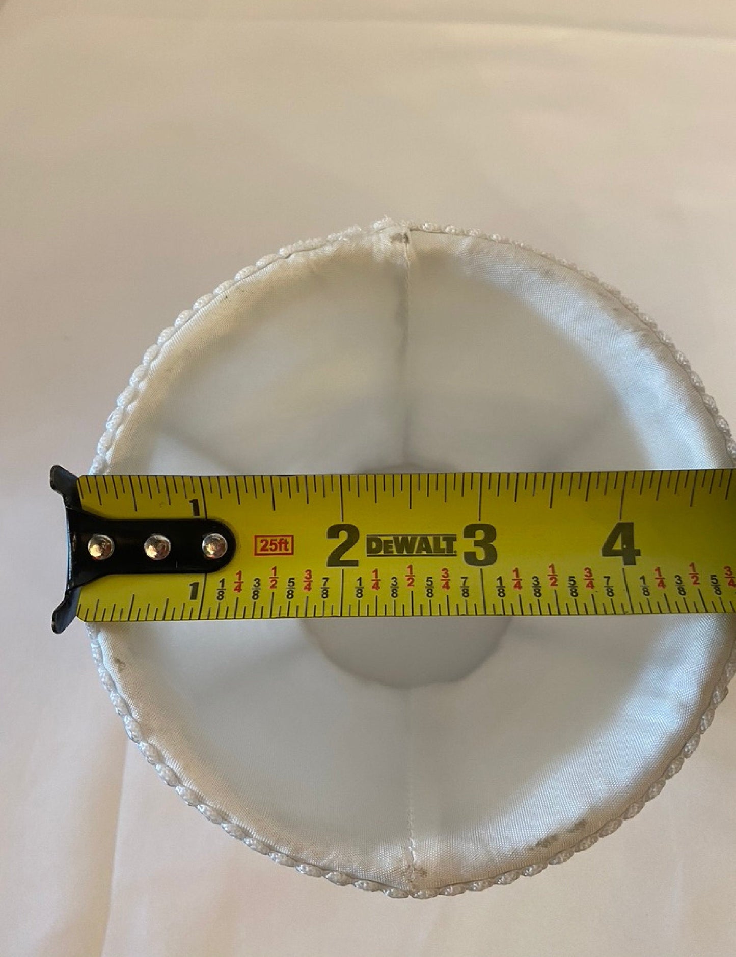 Bottom diameter measurement of fabric lamp shade