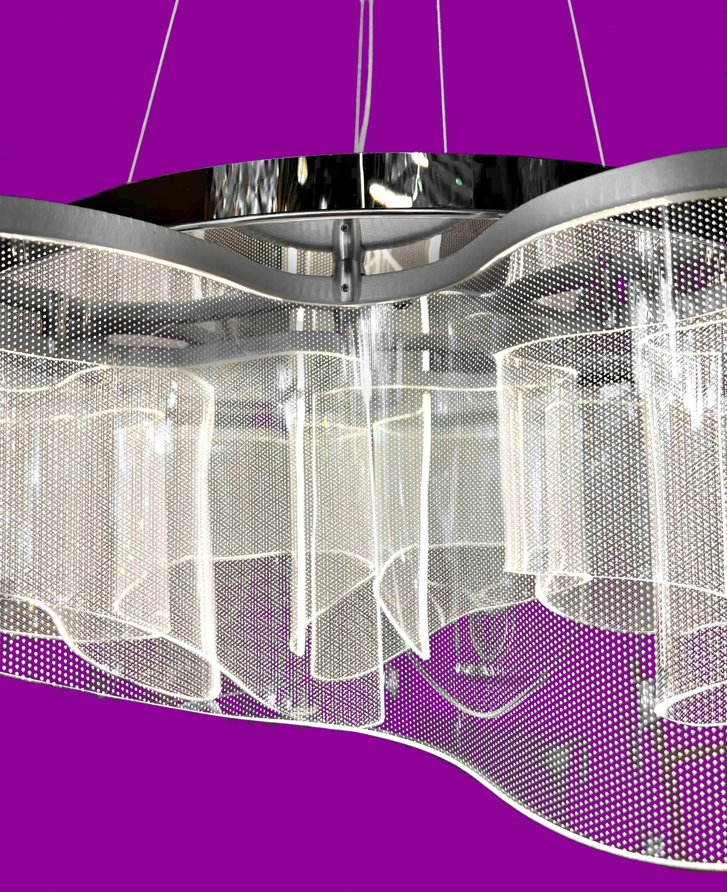 Luxury Chandelier LED Lighting Chandelier Chrome Pendant Light Not Dimmable
