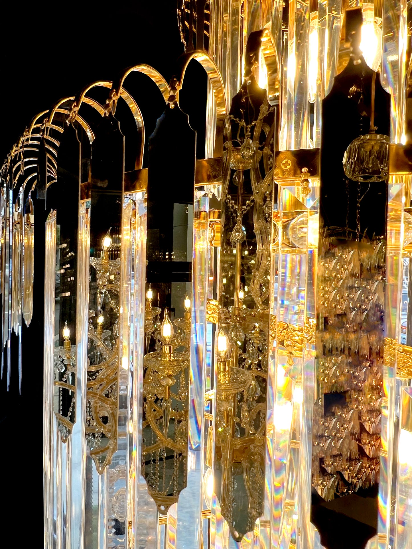 Chandelier 43- Lights Crystal Chandelier 32" Wide