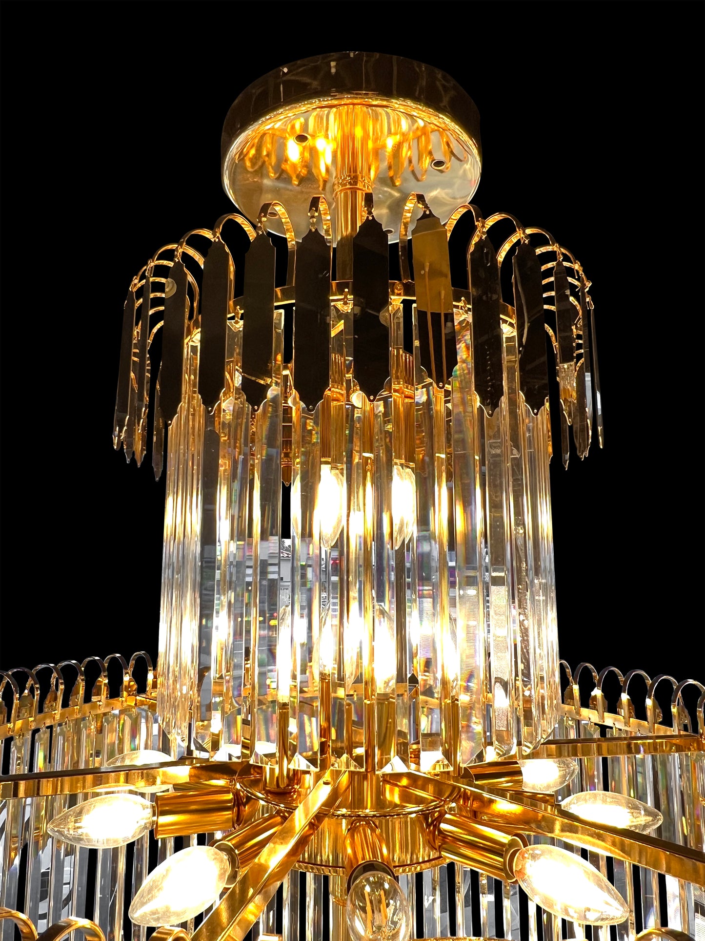 Chandelier 43- Lights Crystal Chandelier 32" Wide