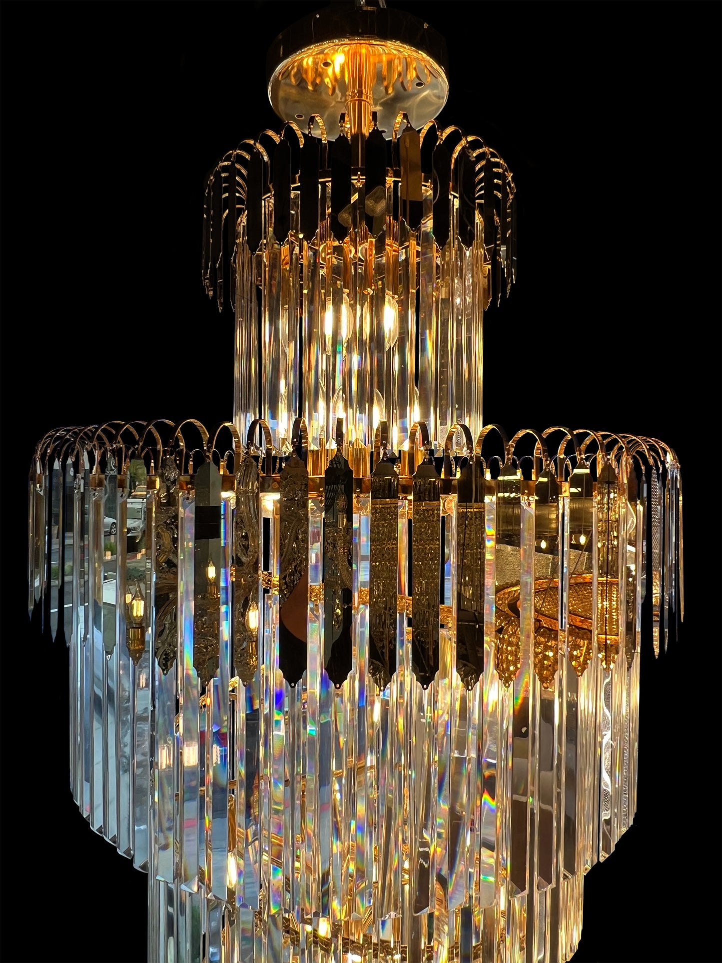Chandelier 43- Lights Crystal Chandelier 32" Wide