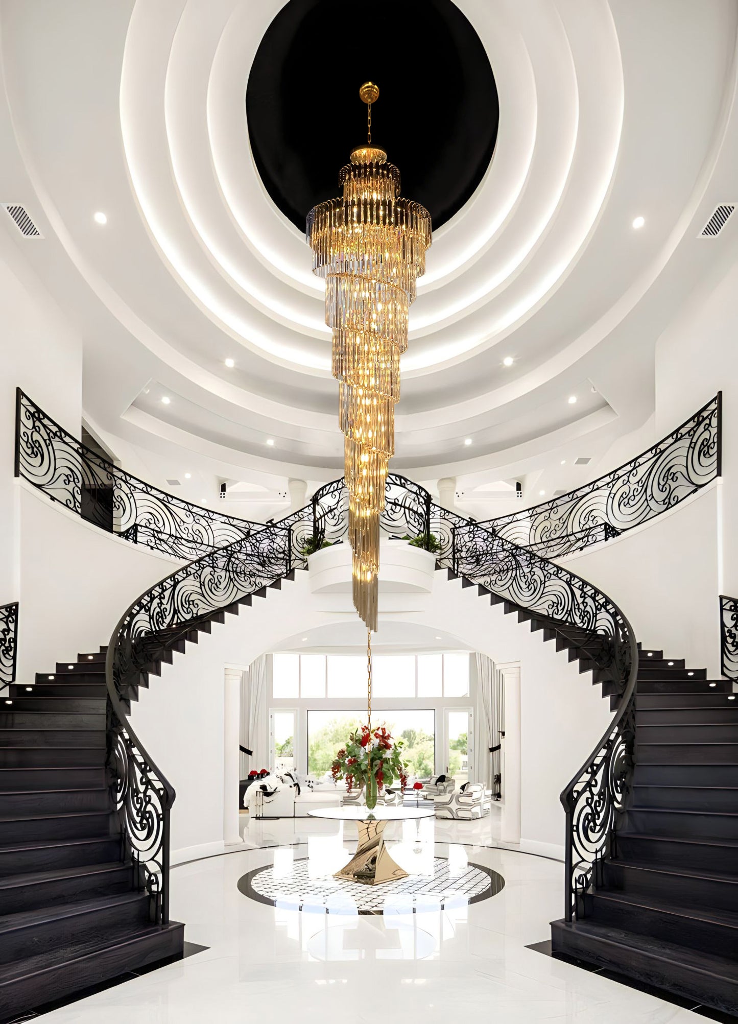 Chandelier 43- Lights Crystal Chandelier 32" Wide
