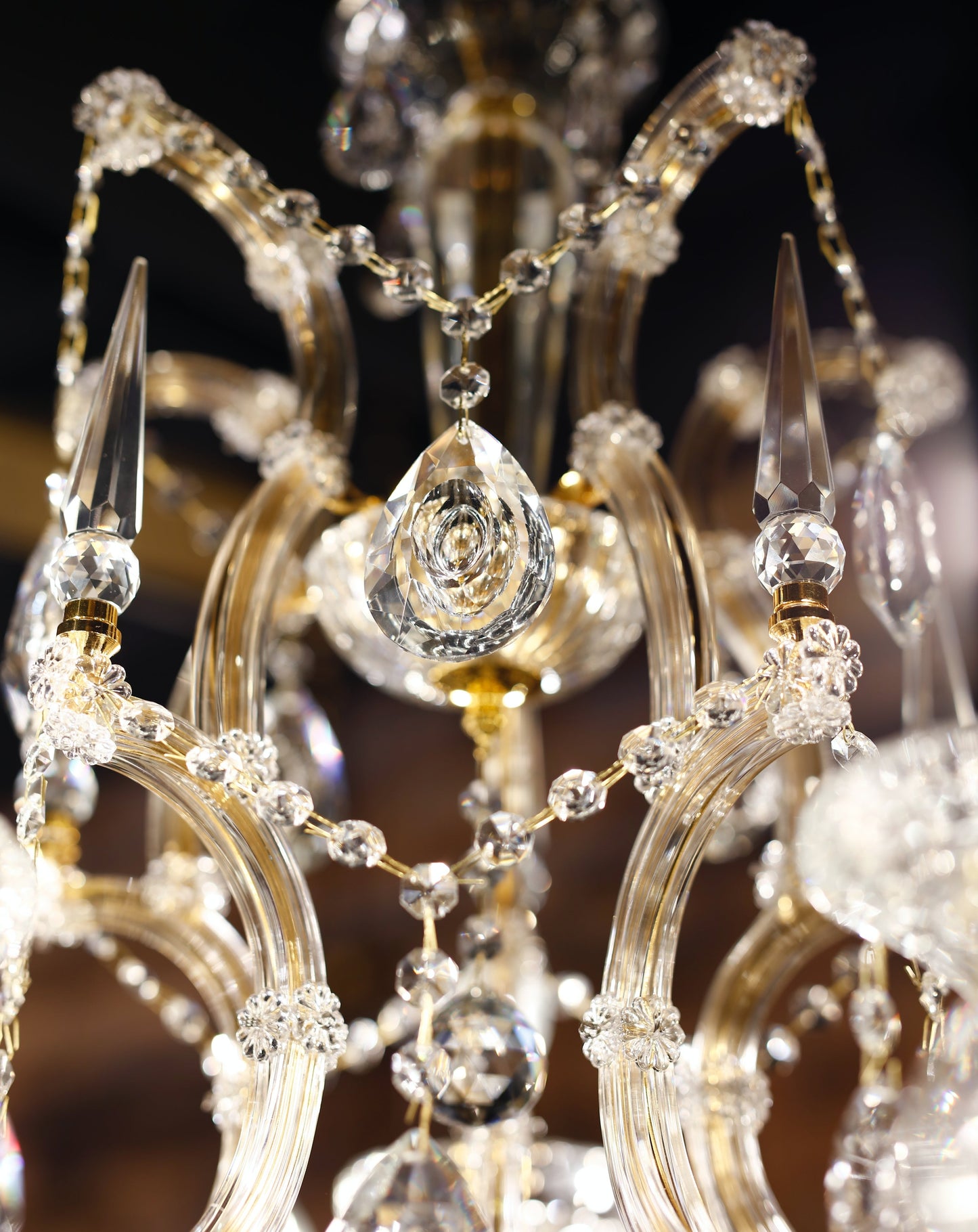 Maria Theresa Royal 26" Wide Gold 6- Light Crystal Chandelier - Spot Light Inc