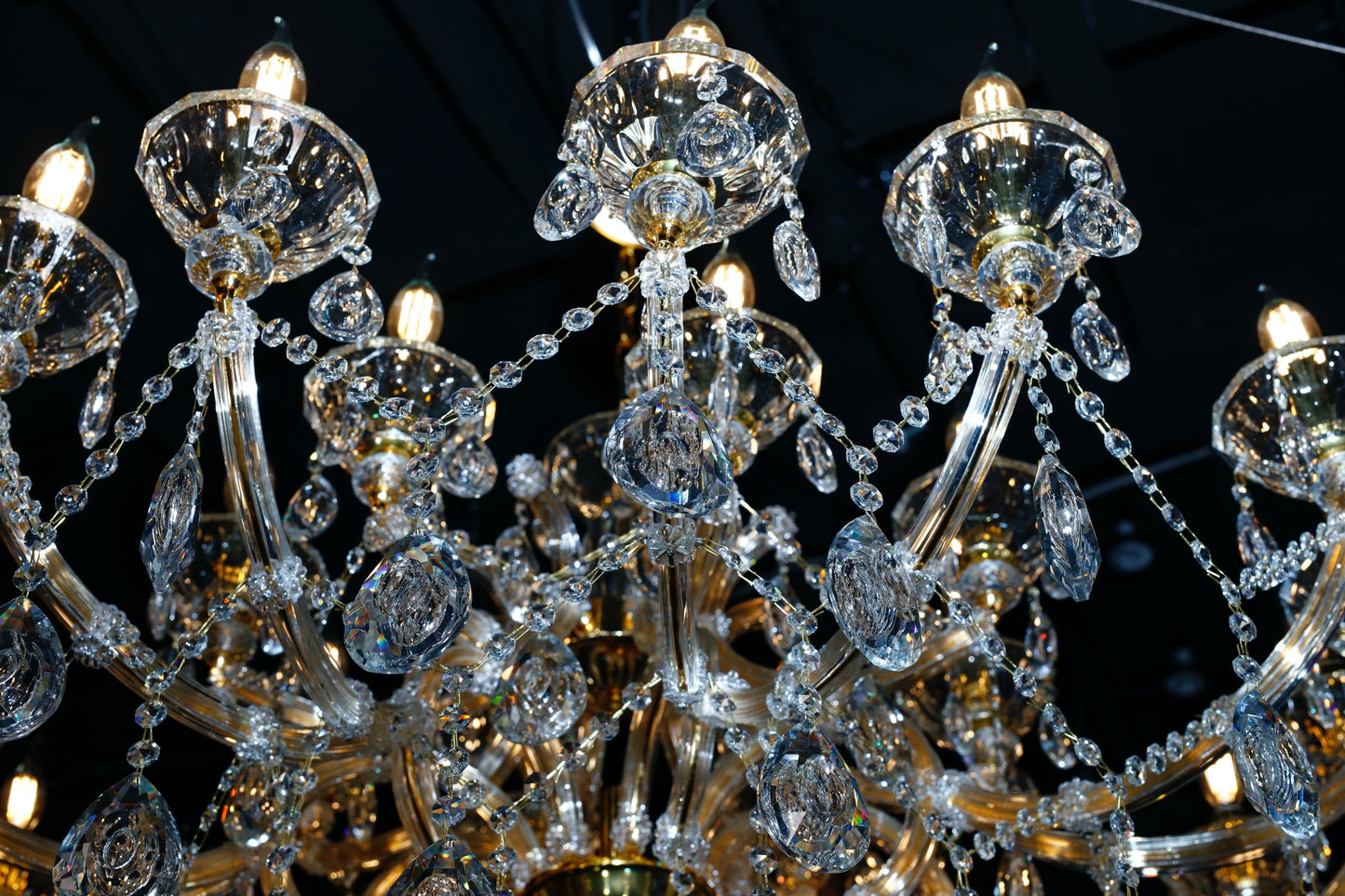Maria Theresa 45" Wide Gold 24- Light Crystal Chandelier - Spot Light Inc
