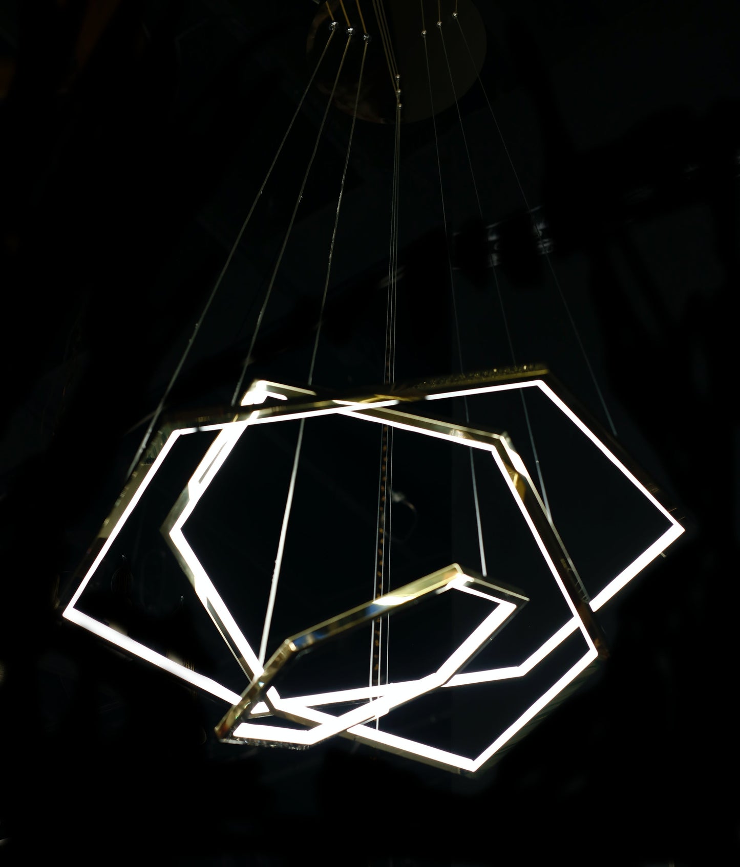 Luxury Acrylic Chandelier 31" Wide Gold LED Multi- Light Pendant - Spot Light Inc