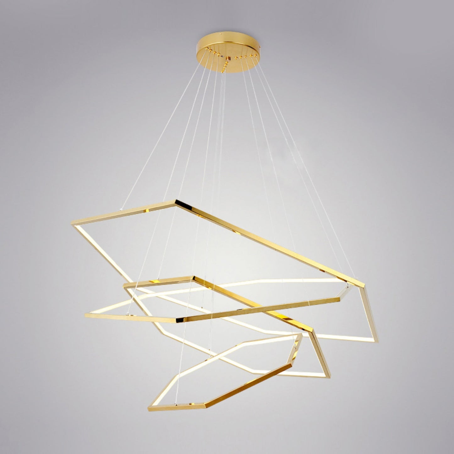 Luxury Acrylic Chandelier 31" Wide Gold LED Multi- Light Pendant - Spot Light Inc