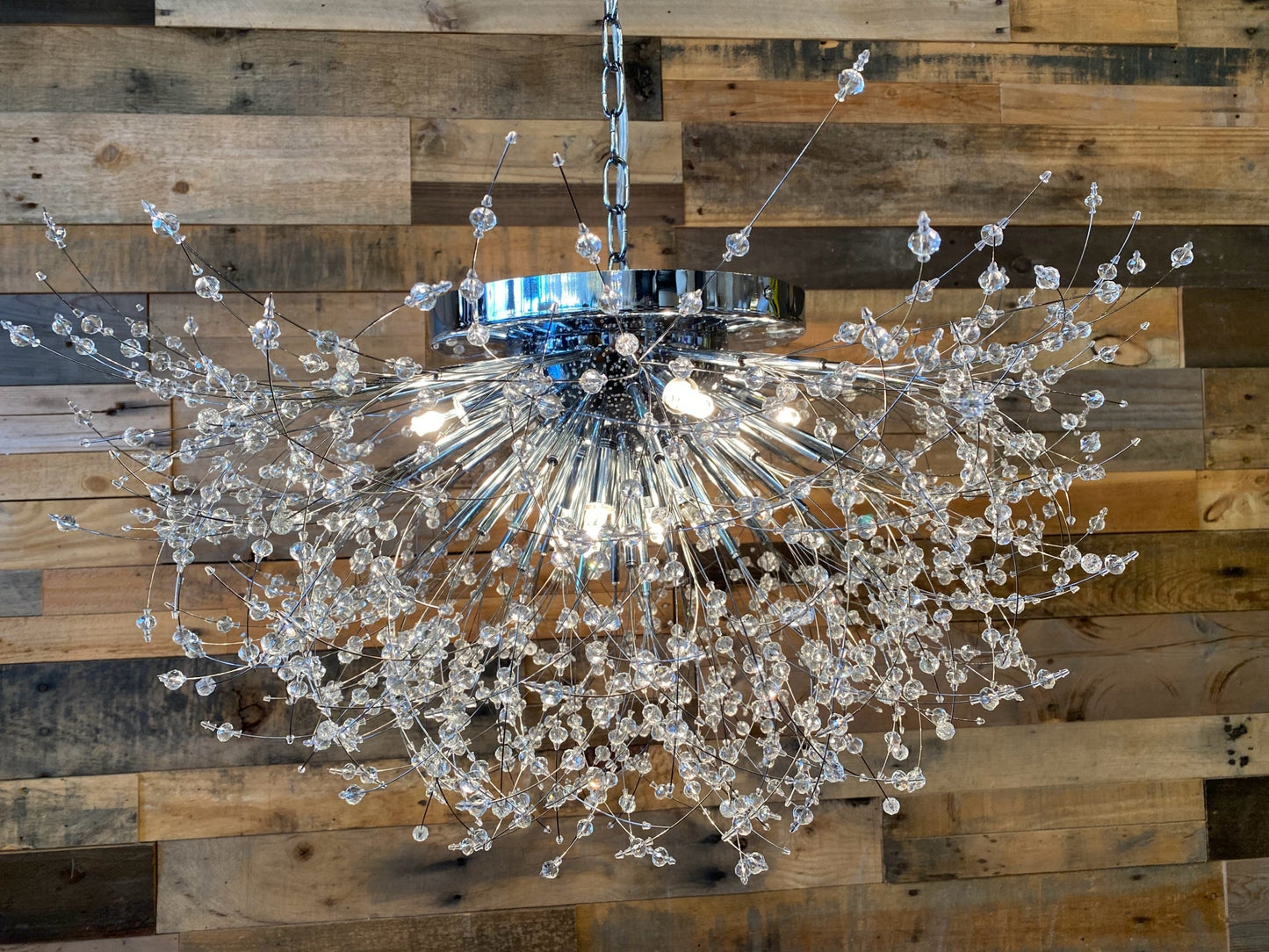 Starburst Chandelier Flush mount Ceiling Light Crystal Chandelier - Spot Light Inc