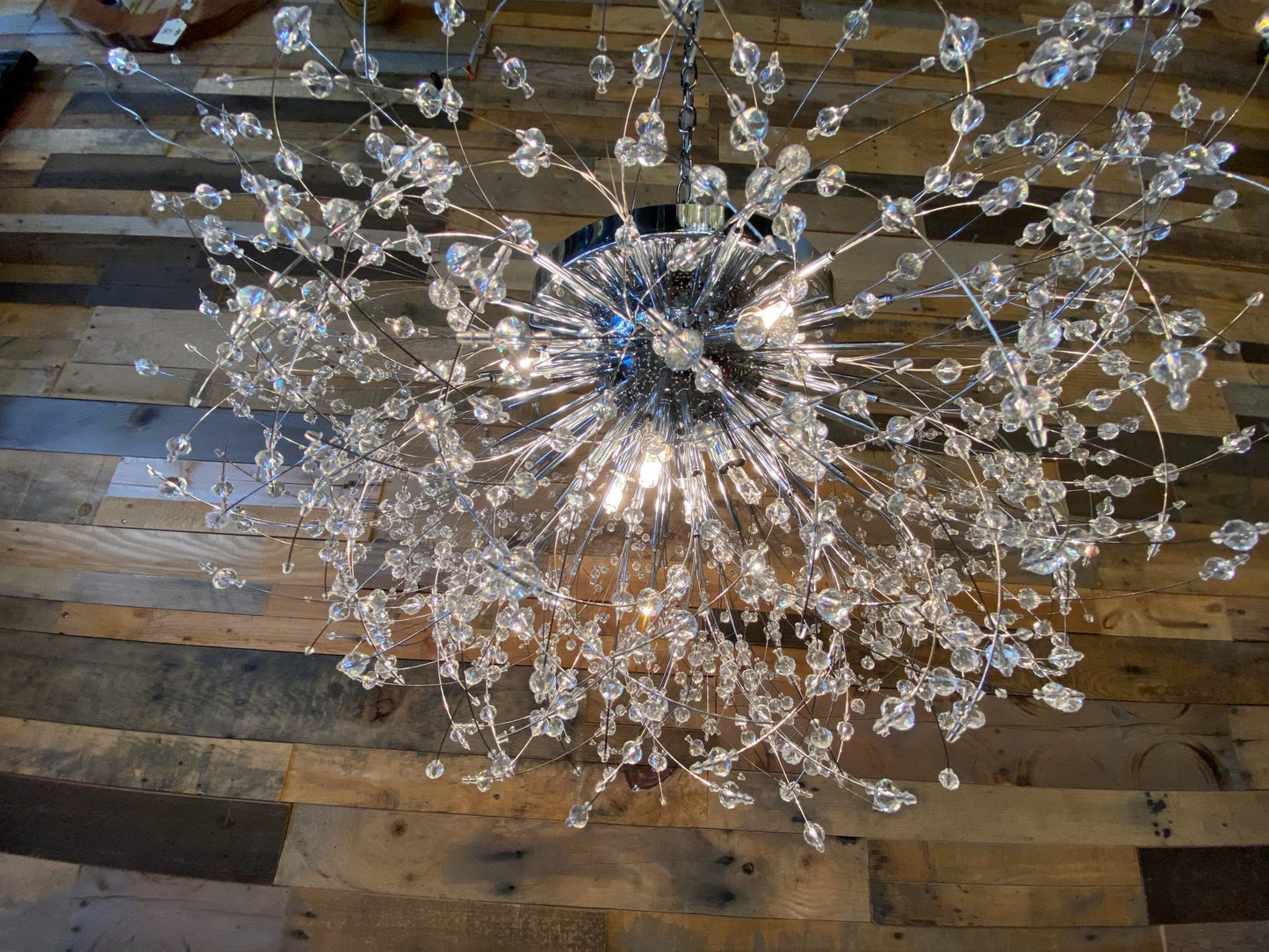Starburst Chandelier Flush mount Ceiling Light Crystal Chandelier - Spot Light Inc