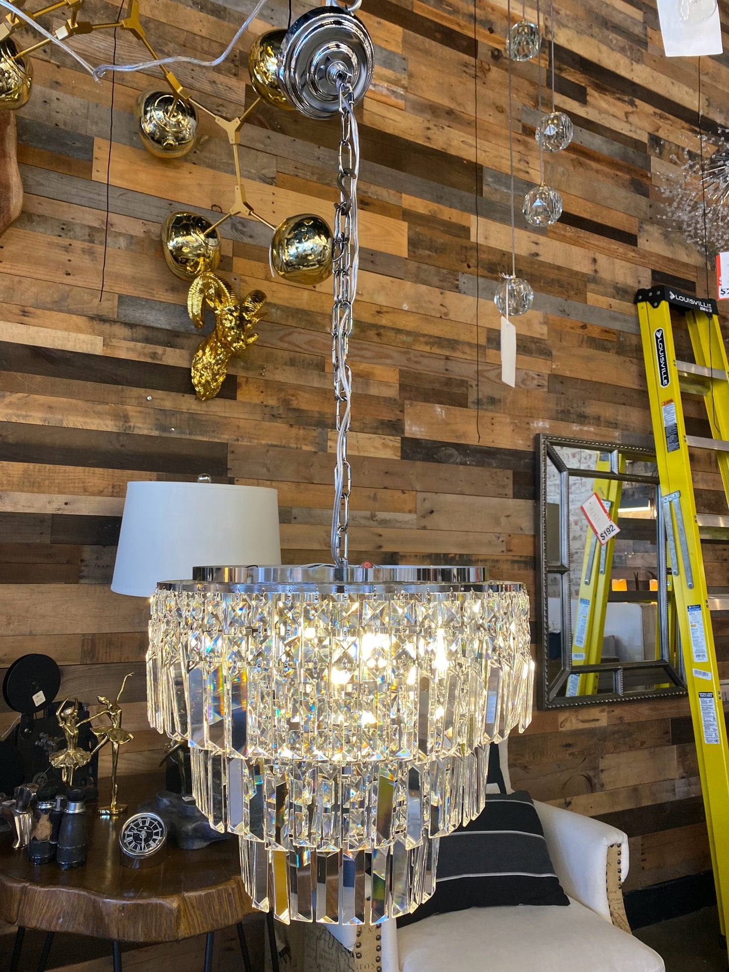 Round Chandelier 16" Wide Crystal Clear Chandelier - Spot Light Inc