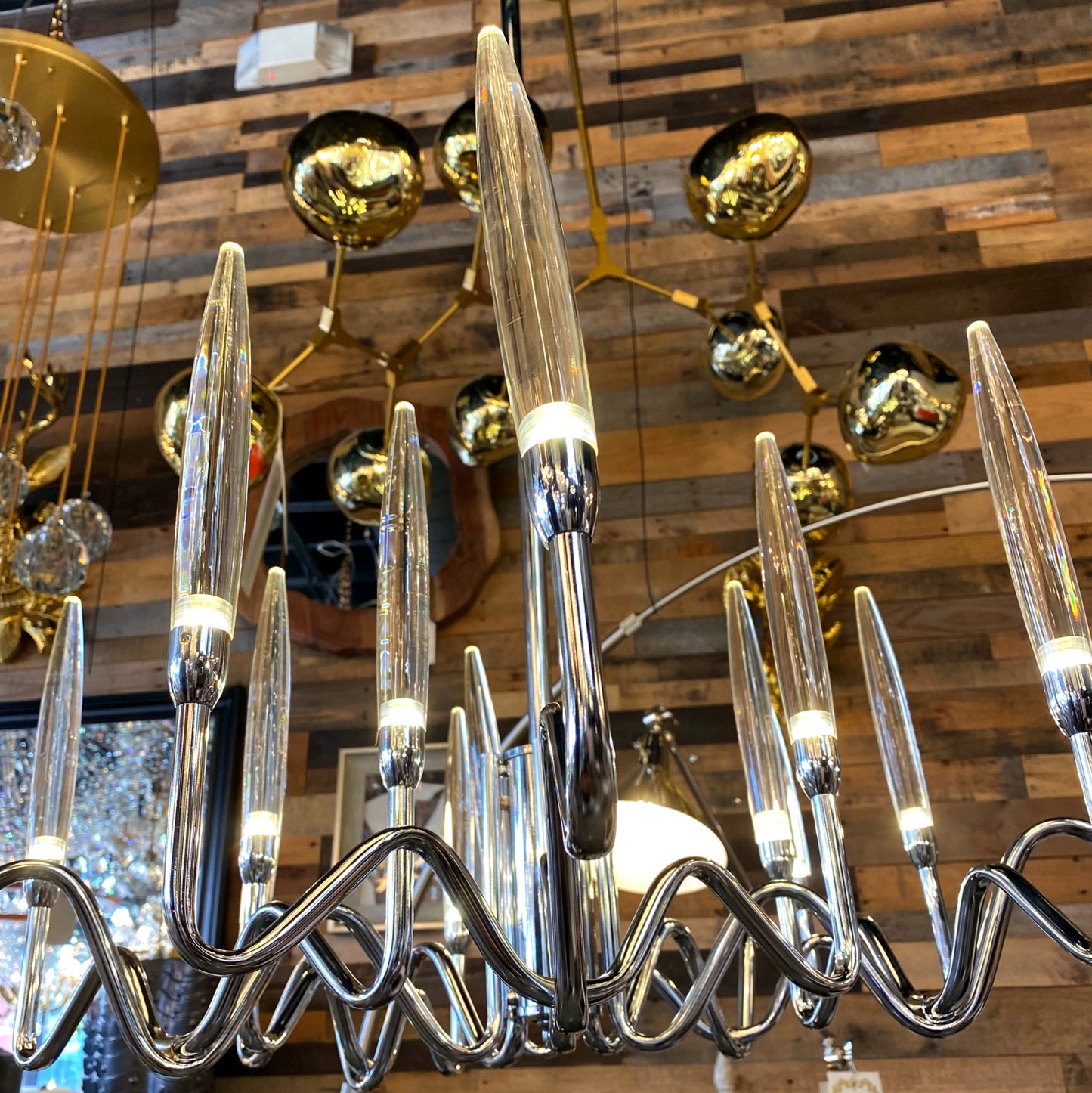 Chandelier 30" Wide 15-Light Acrylic Chandelier - Spot Light Inc