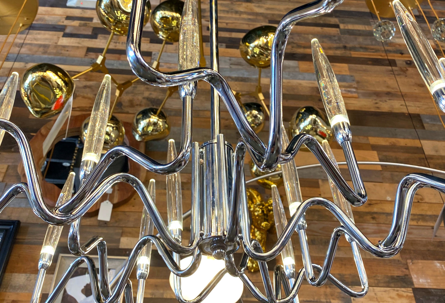 Chandelier 30" Wide 15-Light Acrylic Chandelier - Spot Light Inc