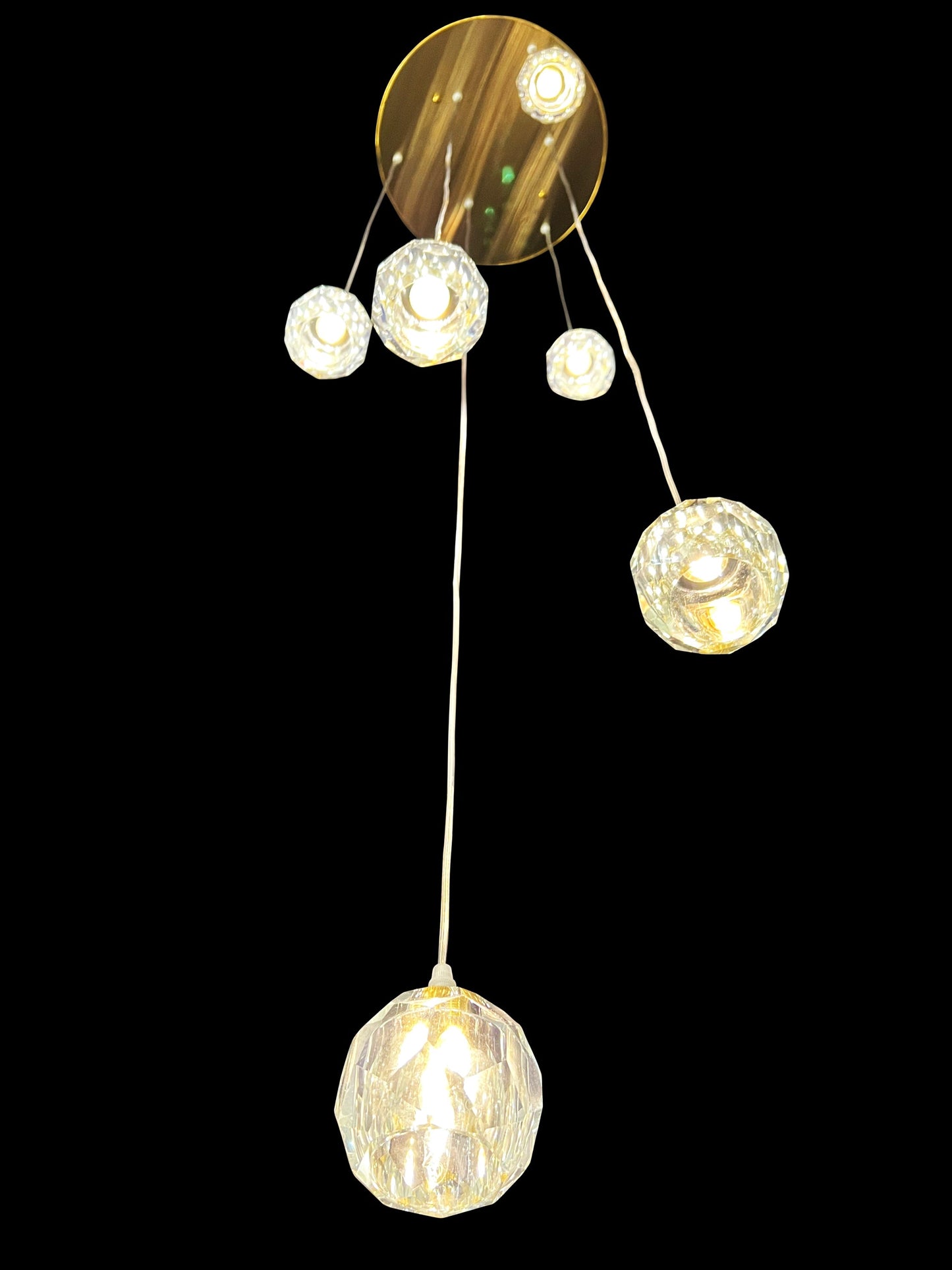 luxury Crystal Chandelier 19.5" Wide Staircase Ceiling Light 6-Lights - Spot Light Inc
