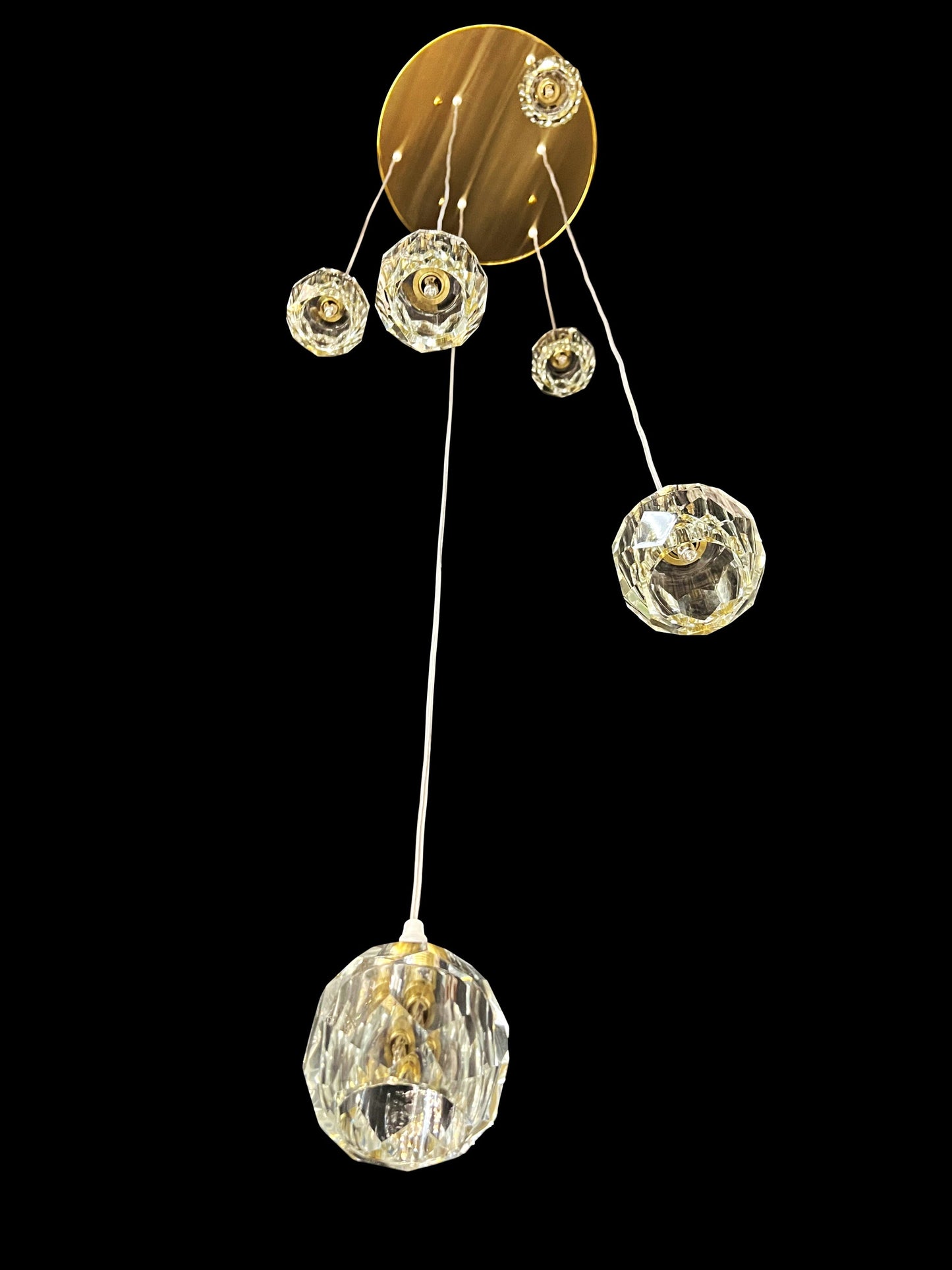 luxury Crystal Chandelier 19.5" Wide Staircase Ceiling Light 6-Lights - Spot Light Inc