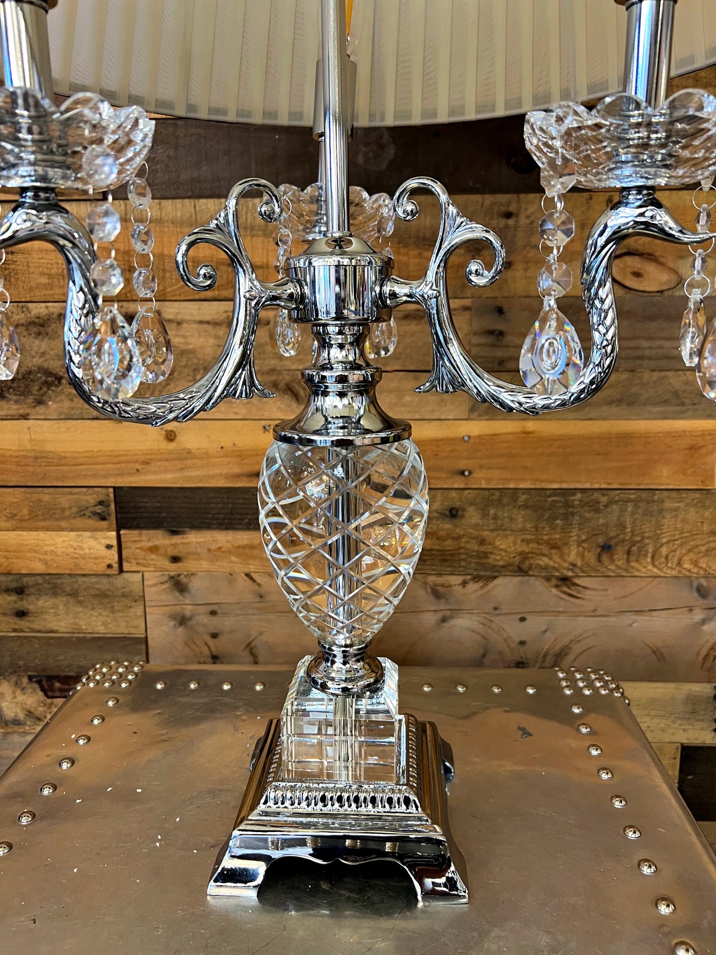 Crystal Table Lamp 3-Light Traditional Lamps - Spot Light Inc