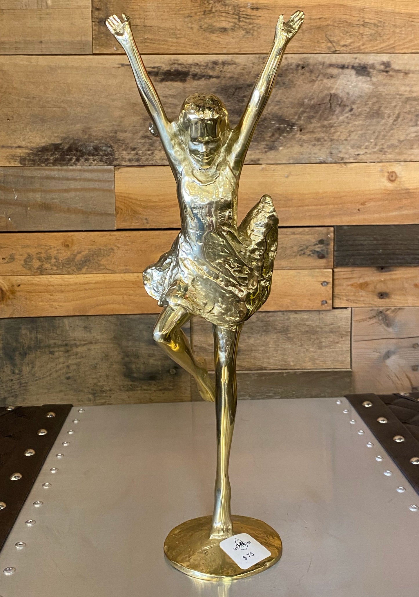 Handmade Bronze Ballerina Statue Brass Sculpture Vintage Art - Spot Light Inc