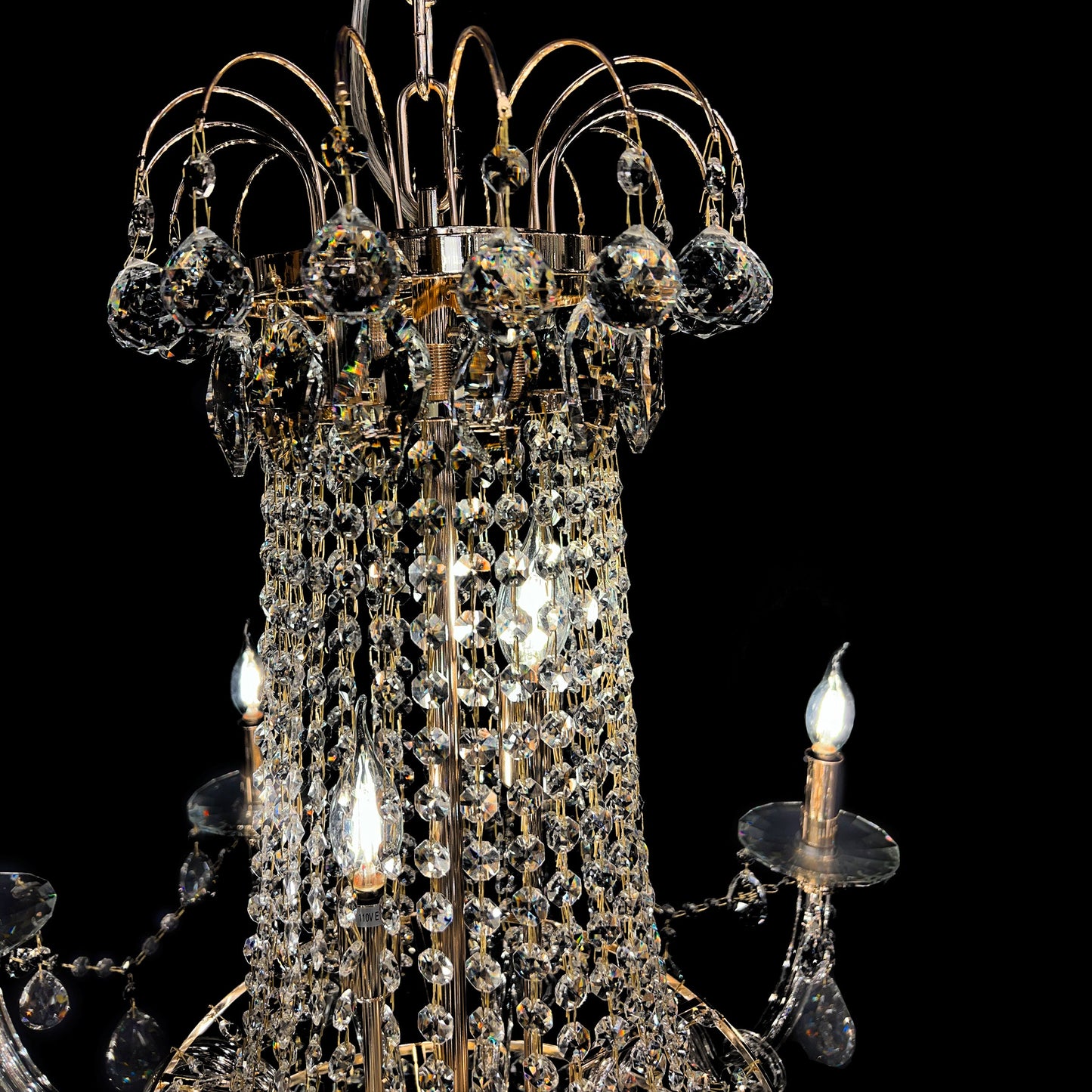 Chandelier 20- Lights Crystal Chandelier 35" Wide Gold Finish - Spot Light Inc