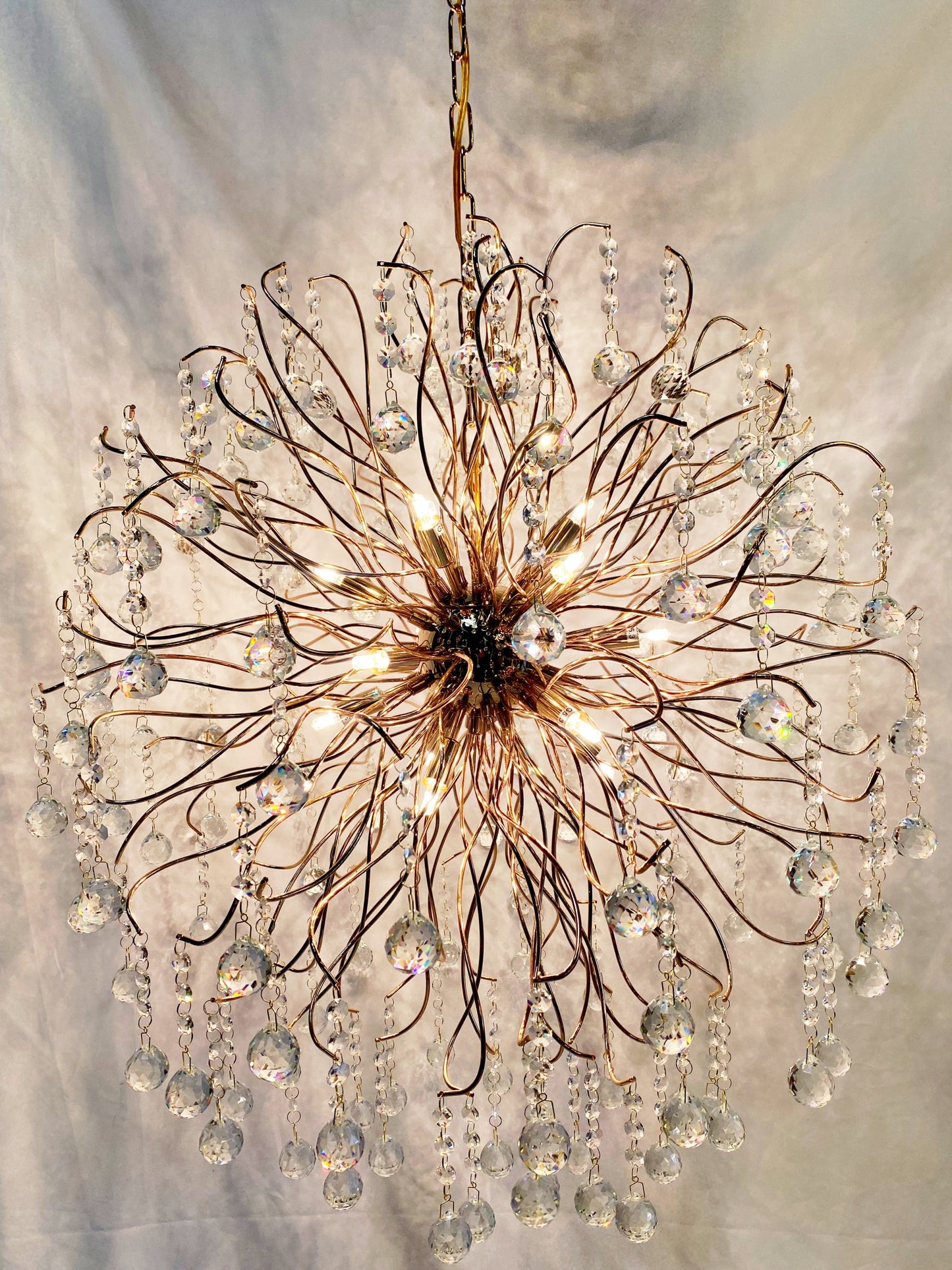 Crystal Chandelier 30" Wide French Gold Crystal Chandelier - Spot Light Inc