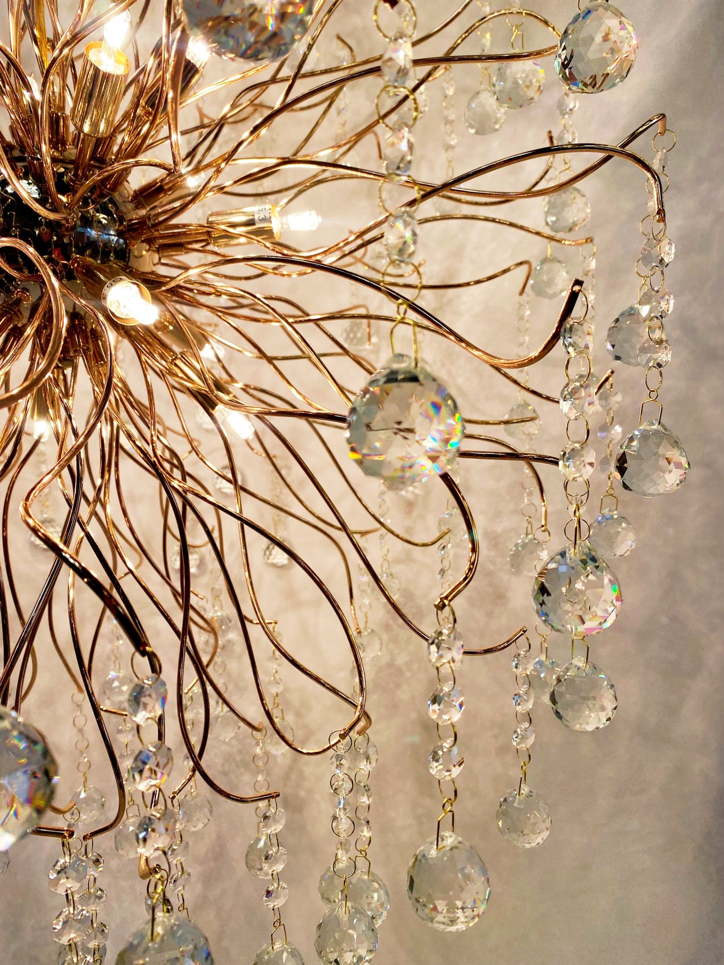 Crystal Chandelier 30" Wide French Gold Crystal Chandelier - Spot Light Inc