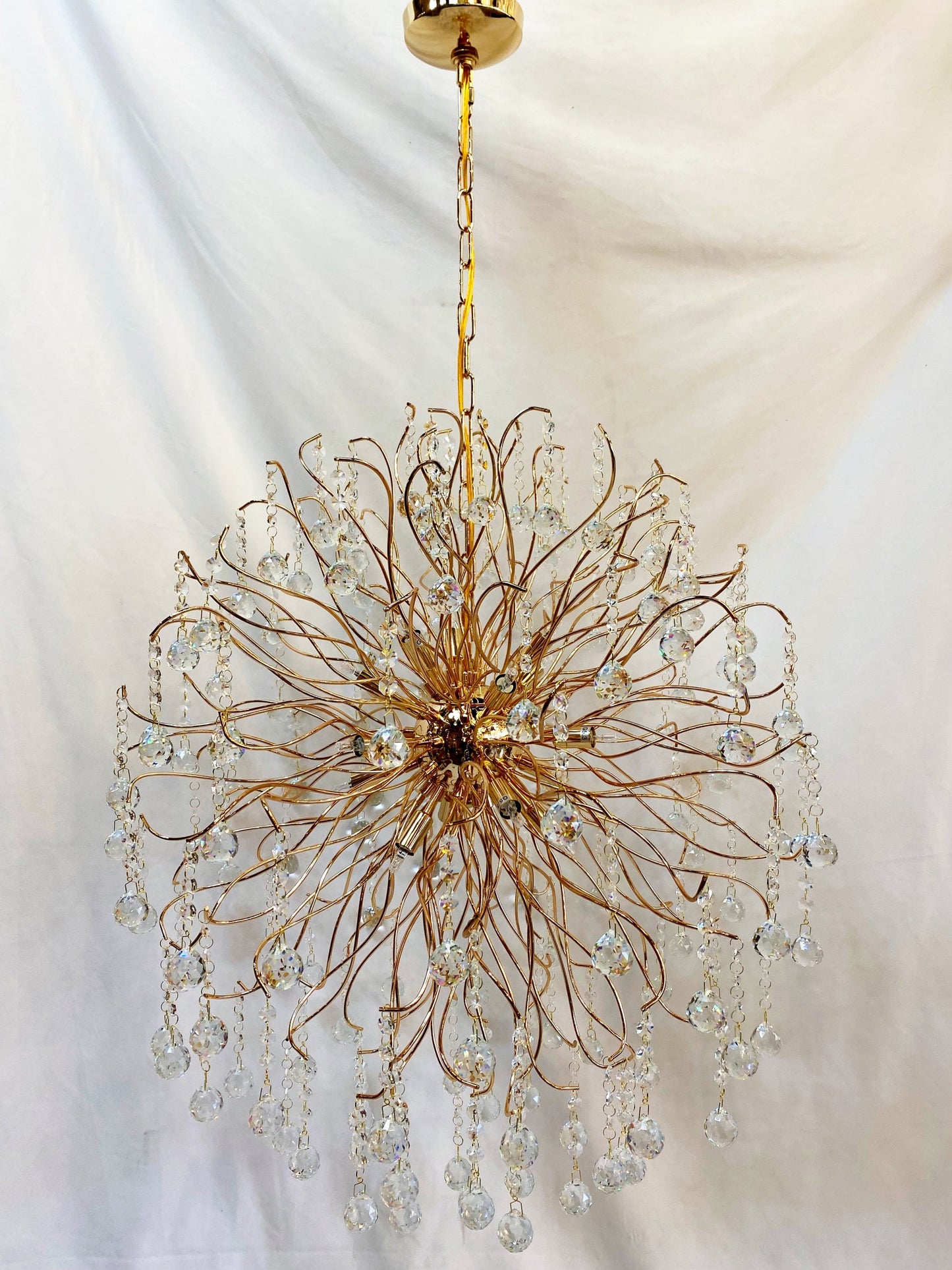 Crystal Chandelier 30" Wide French Gold Crystal Chandelier - Spot Light Inc