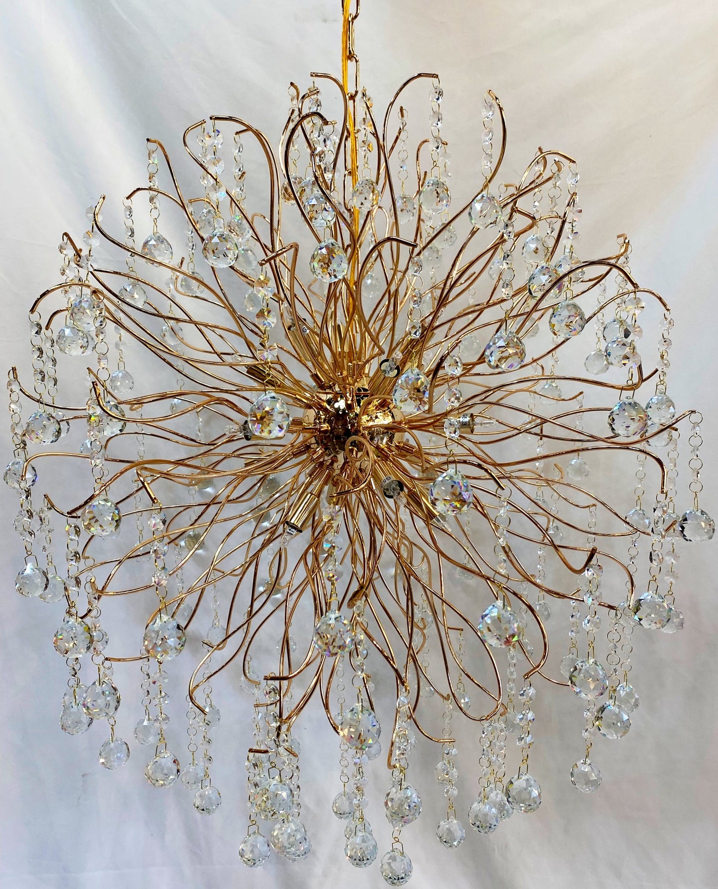 Crystal Chandelier 30" Wide French Gold Crystal Chandelier - Spot Light Inc