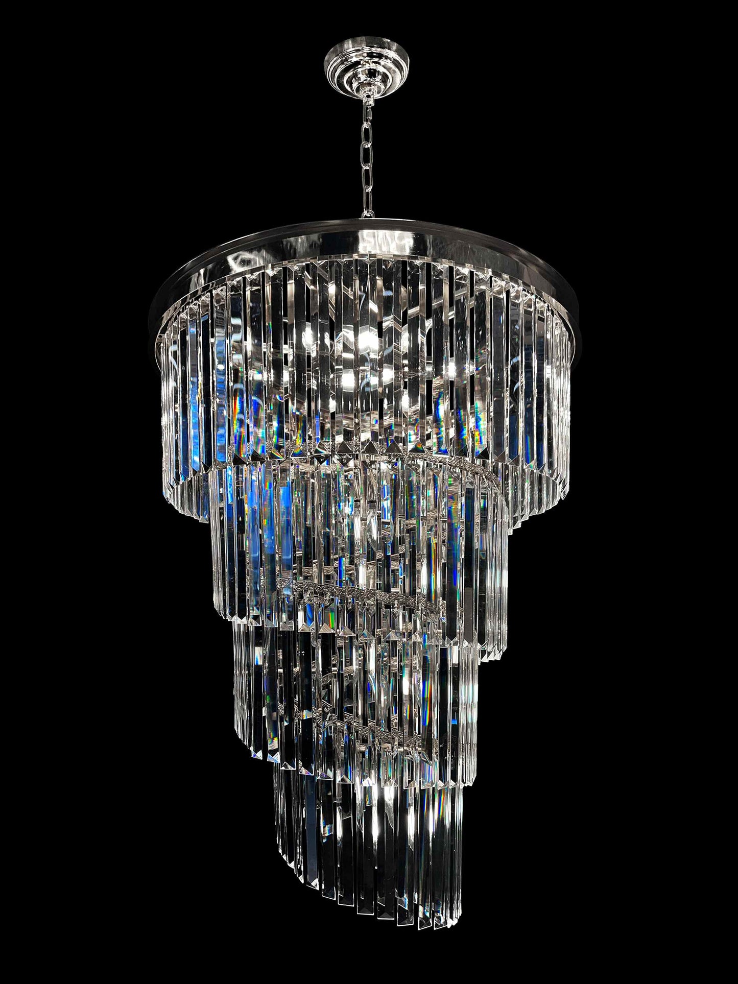 Chandelier 15- Lights Crystal 25.5" Wide Chrome Finish