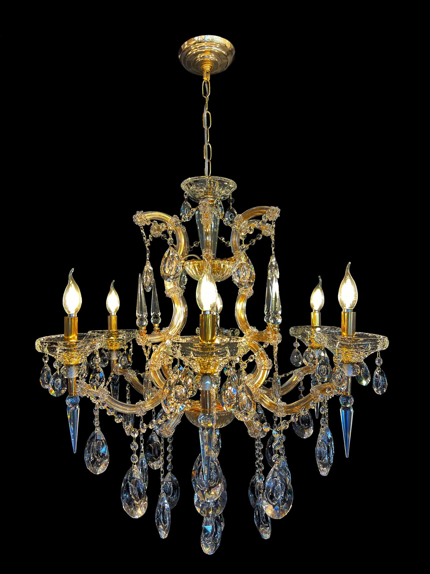 Maria Theresa Royal 26" Wide Gold 6- Light Crystal Chandelier