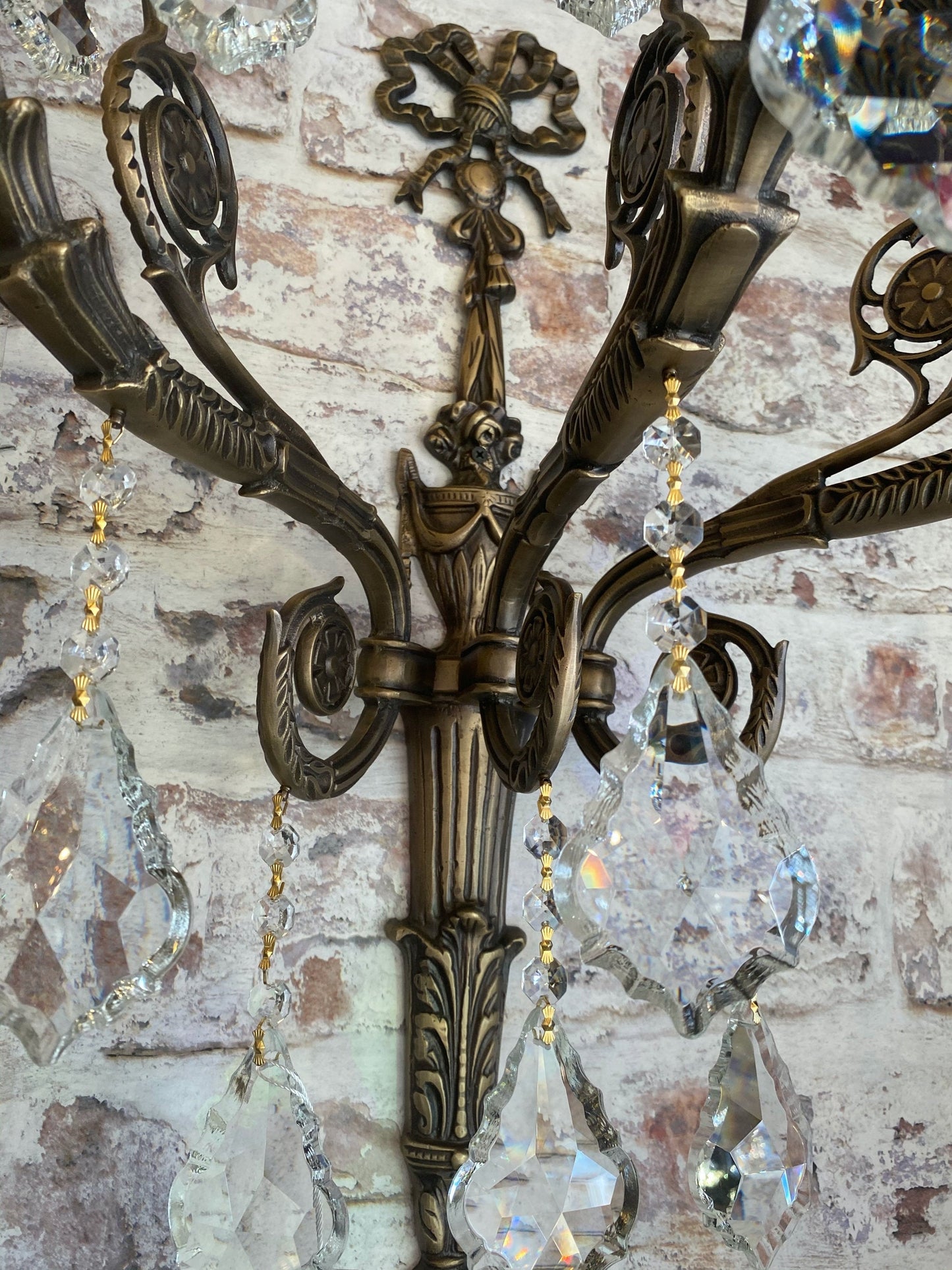 Handmade Bronze Wall Sconces with Crystal - Spot Light Inc
