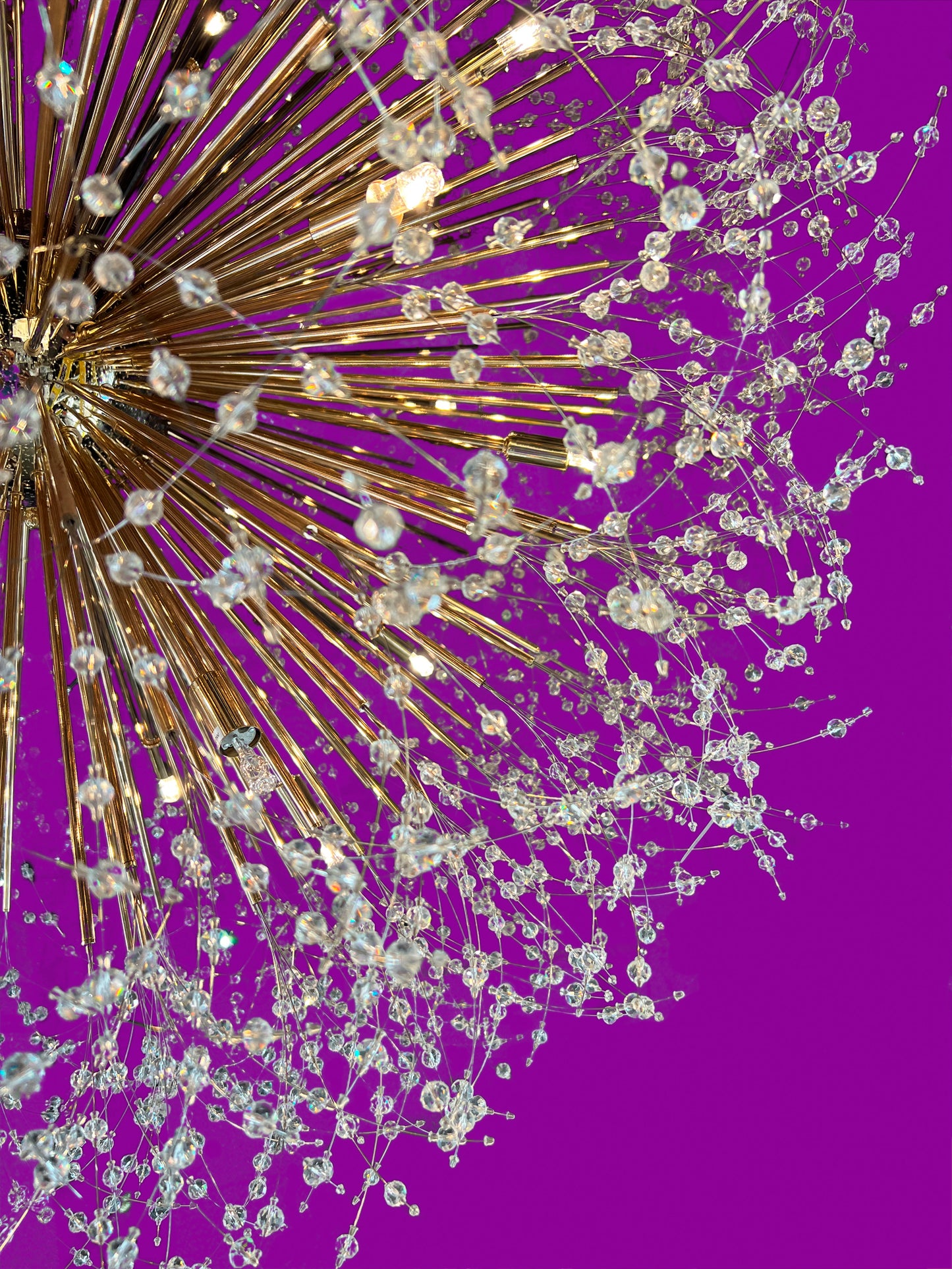 Starburst Chandelier 47" Wide Crystal Clear Chandelier