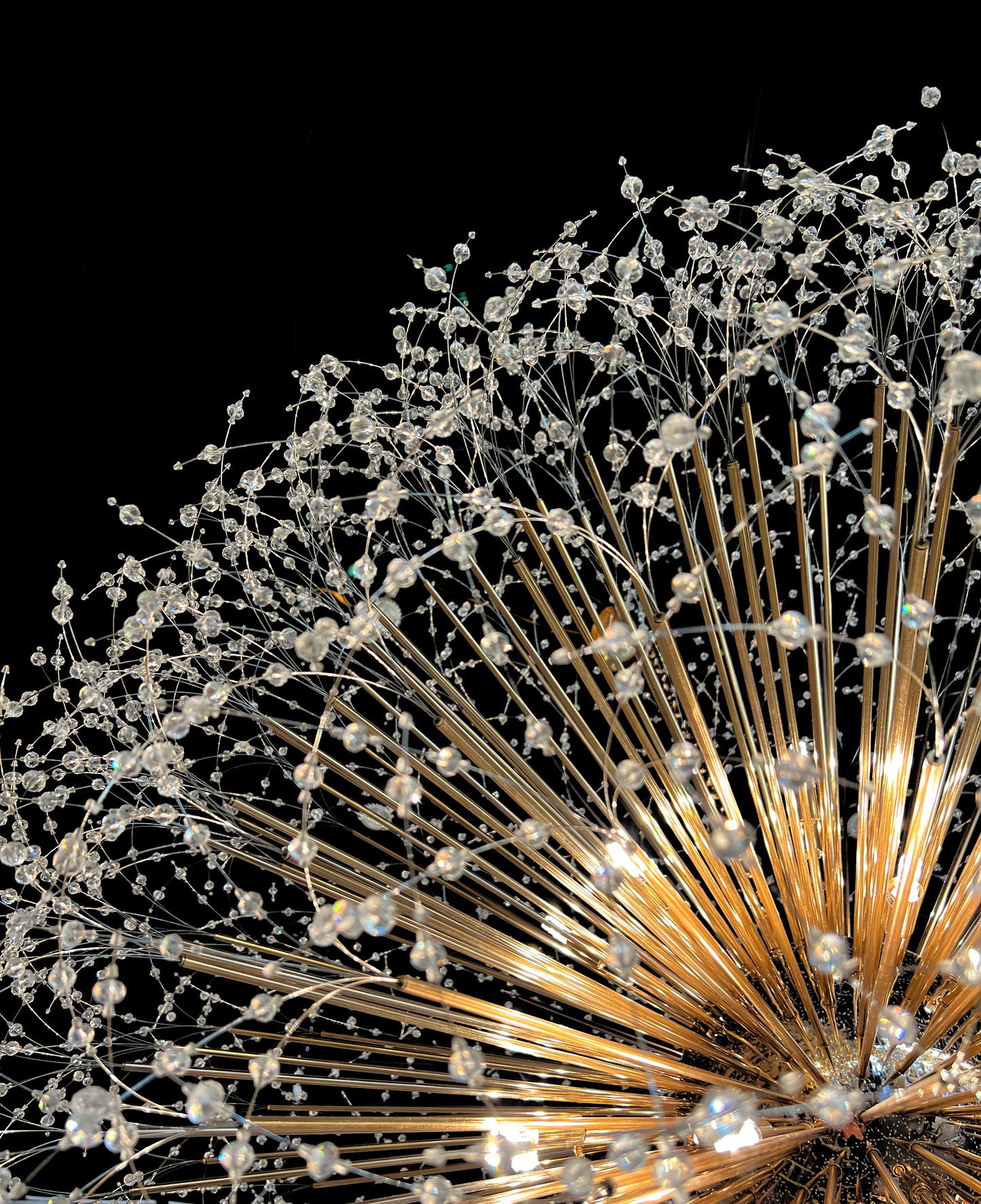 Crystal Chandelier Gold 63" Wide 30 Lights Lighting Fixture