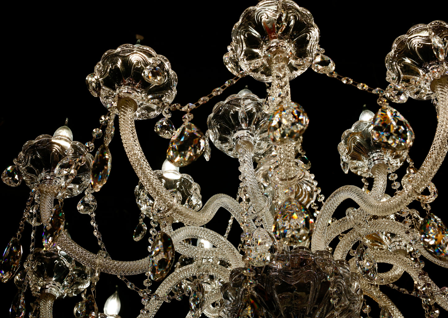 Crystal Chandelier 40" Wide 18-Lights Chrome