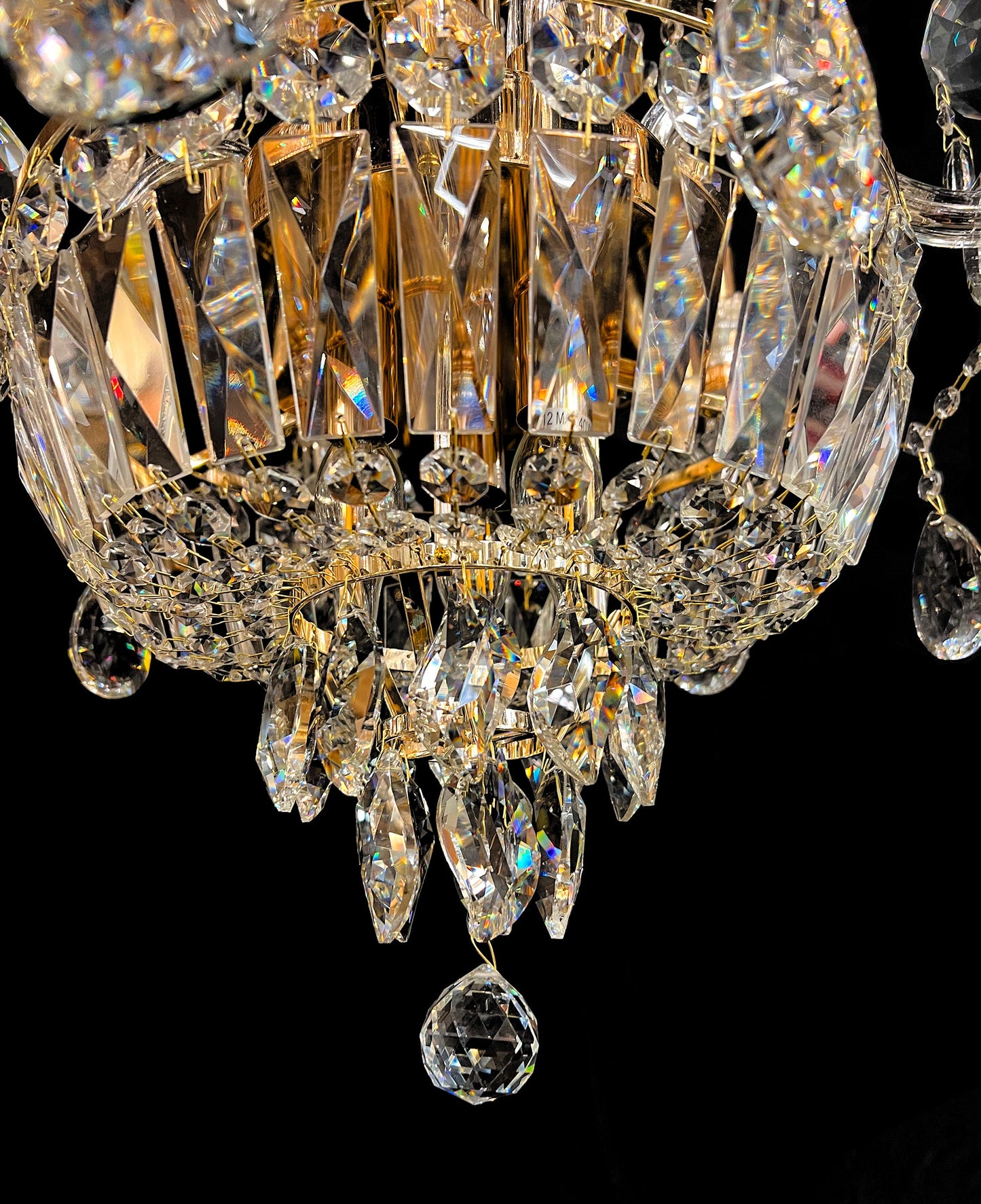 Chandelier 26" Wide 11- Lights Crystal Pendant Light Gold Finish - Spot Light Inc