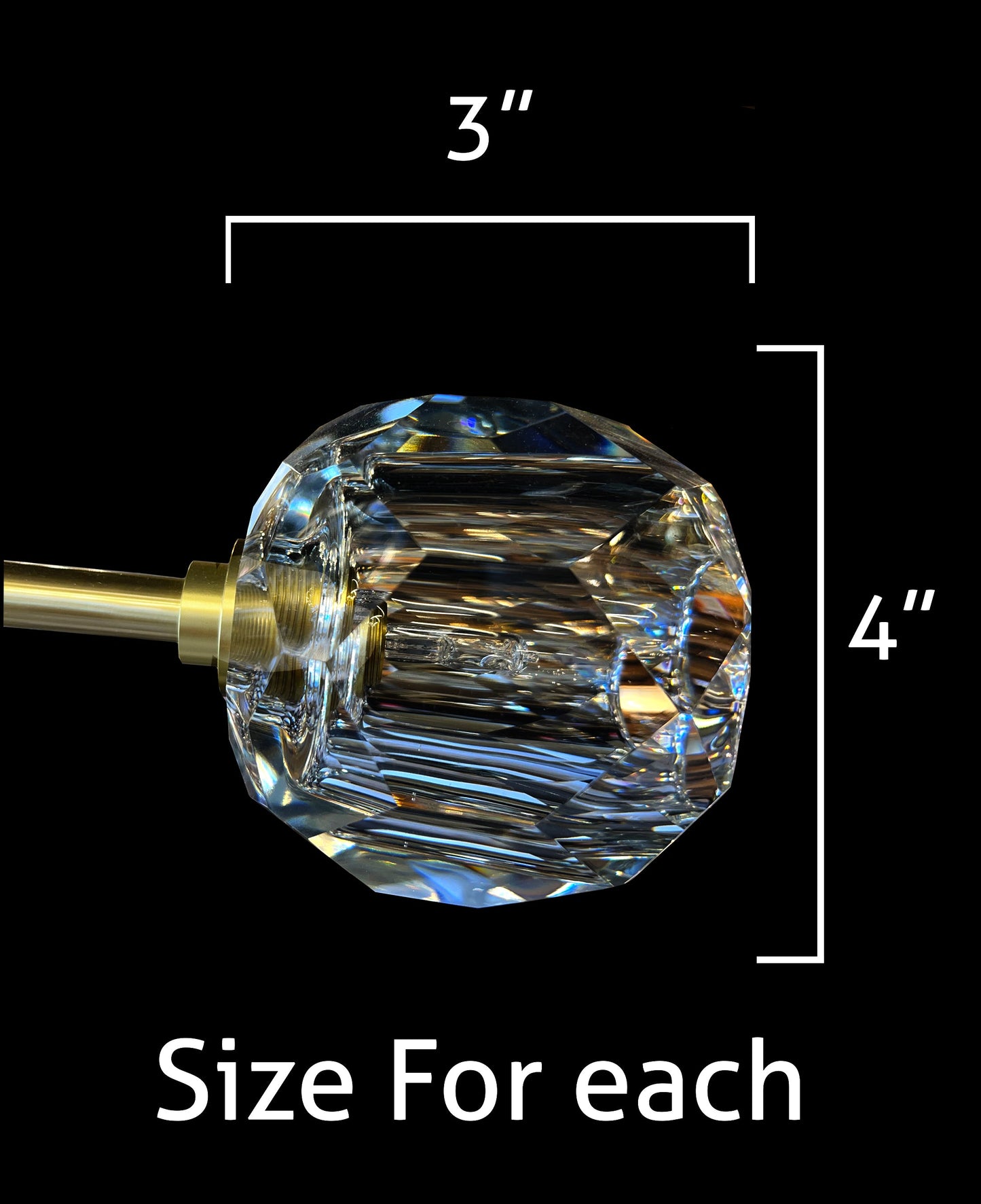 Chandelier 43" Wide 18- Lights Brass Clear Crystal - Spot Light Inc