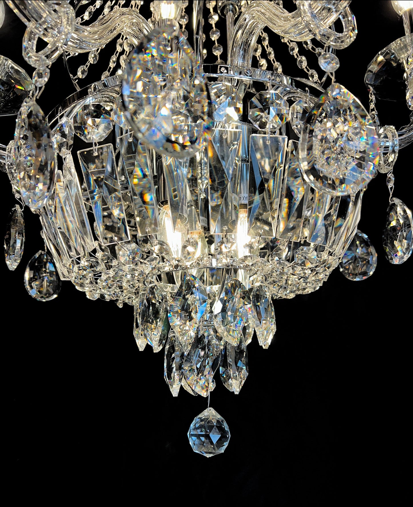 Chandelier 26" Wide Chrome 11- Lights Crystal Pendant Light - Spot Light Inc