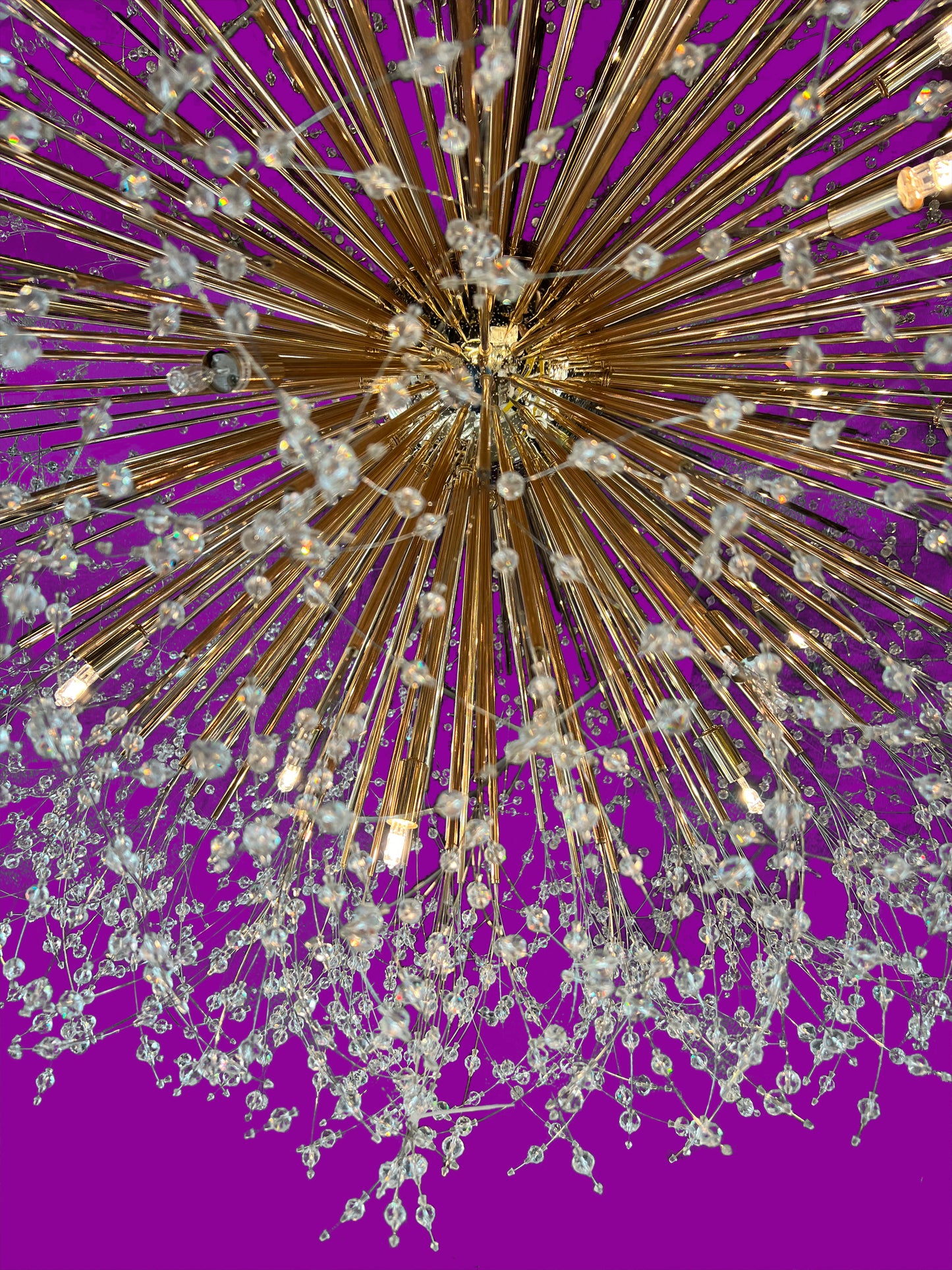 Starburst Chandelier 47" Wide Crystal Clear Chandelier