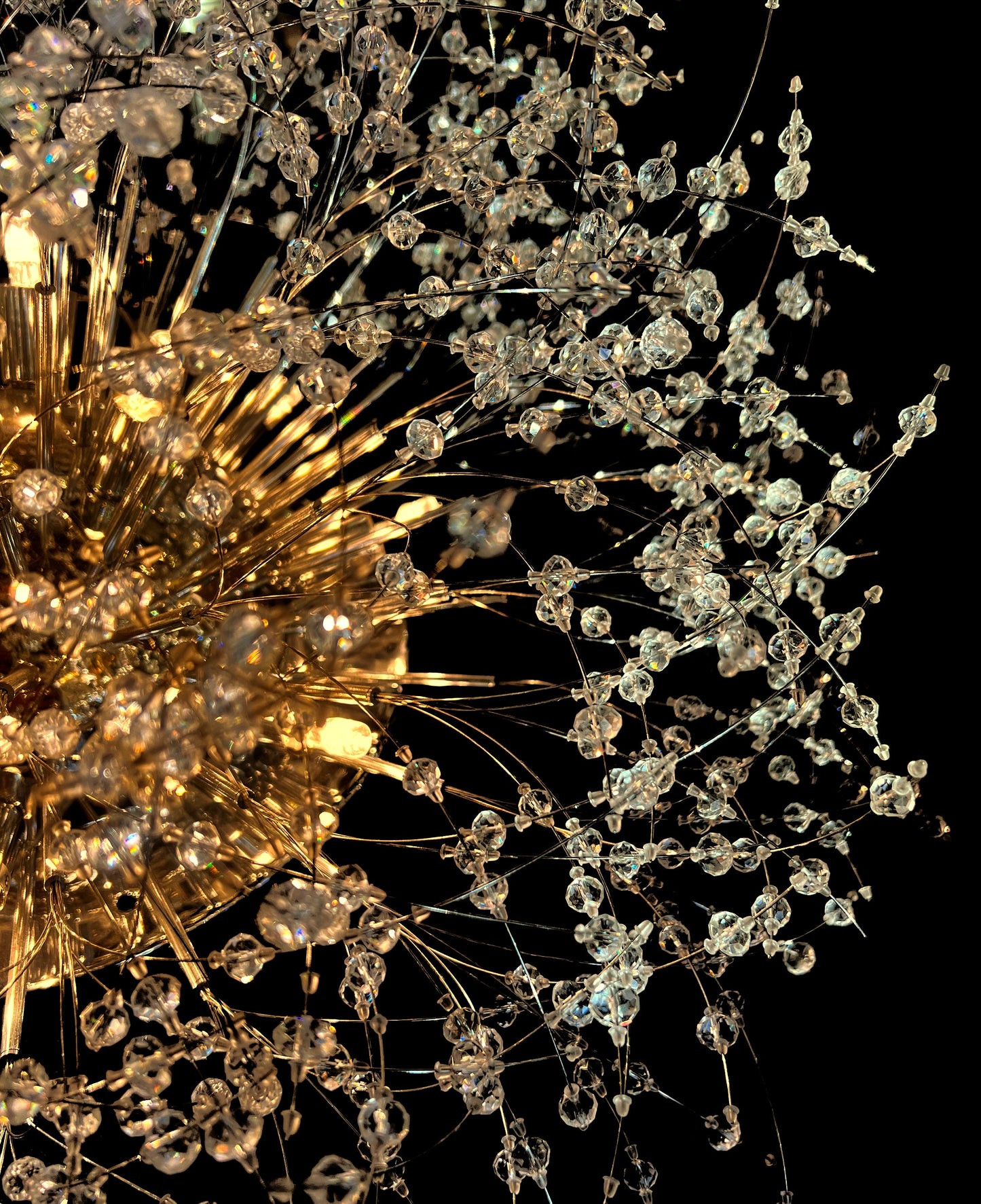 Starburst Chandelier flush Mount Ceiling Light Crystal Chandelier 30" Wide - Spot Light Inc