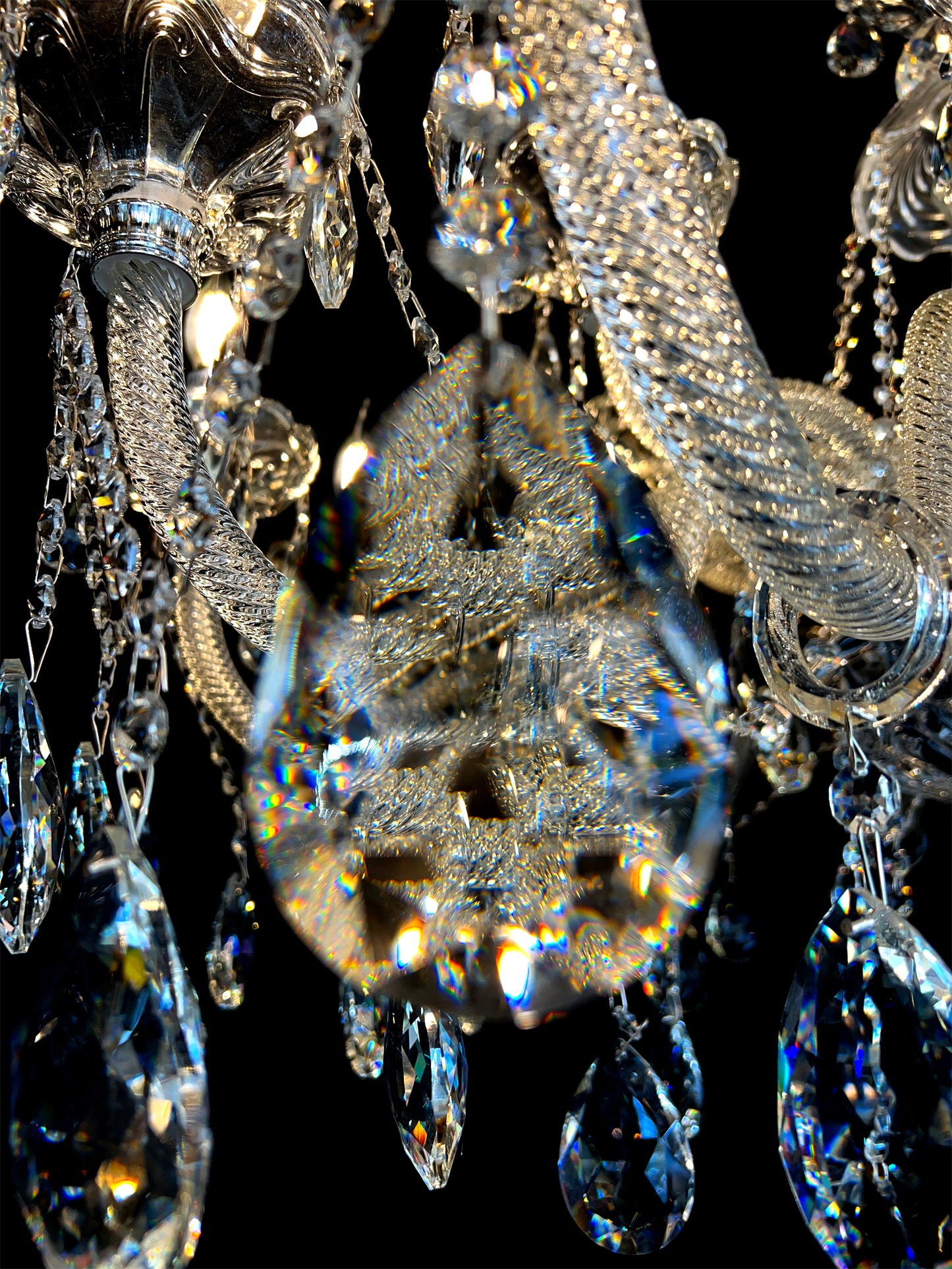 Crystal Chandelier 40" Wide 18-Lights Chrome