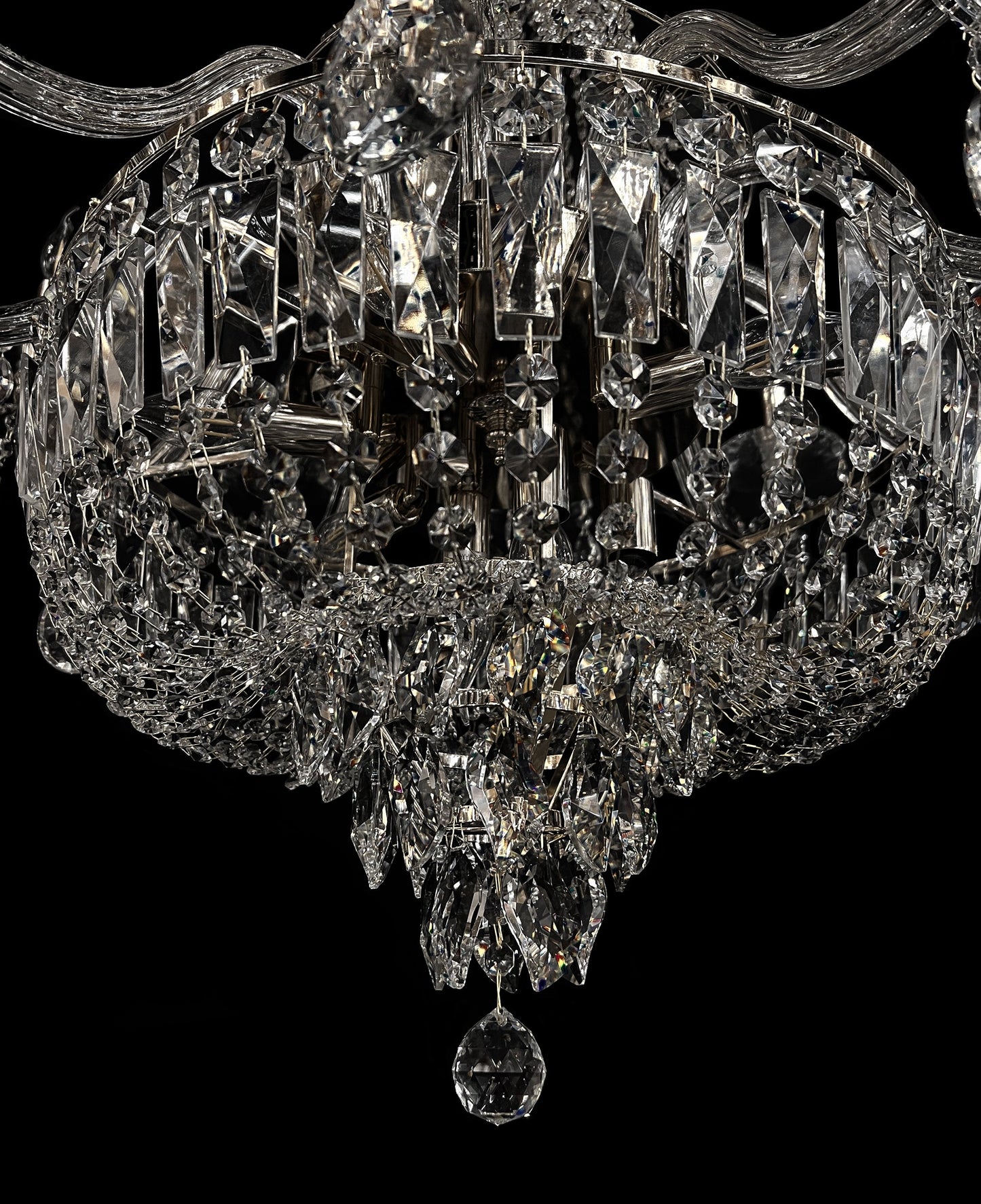 Chandelier 20- Lights 35" Wide Crystal Chandelier Chrome Finish - Spot Light Inc
