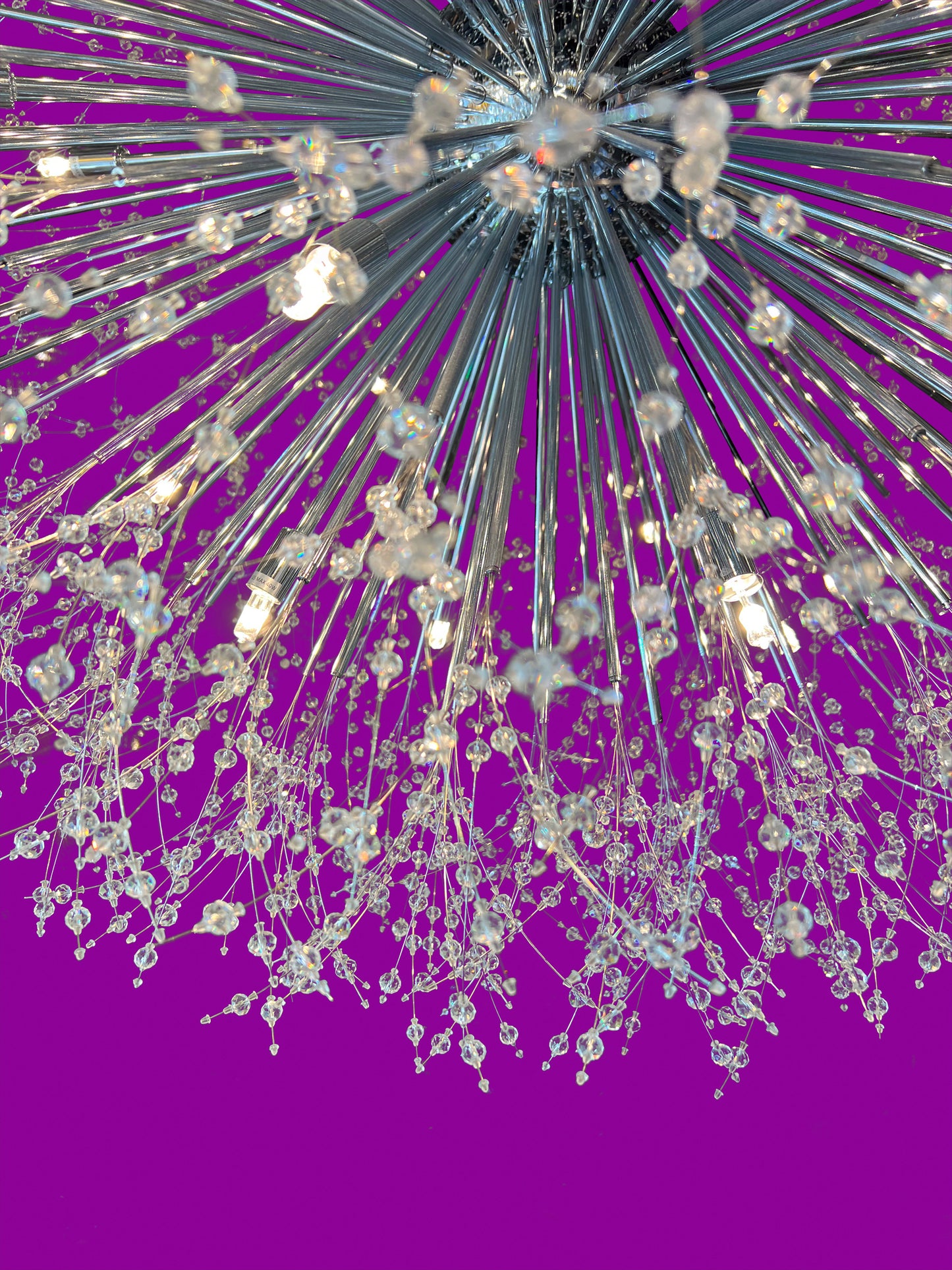 Starburst Chandelier 47" wide Crystal Chandelier