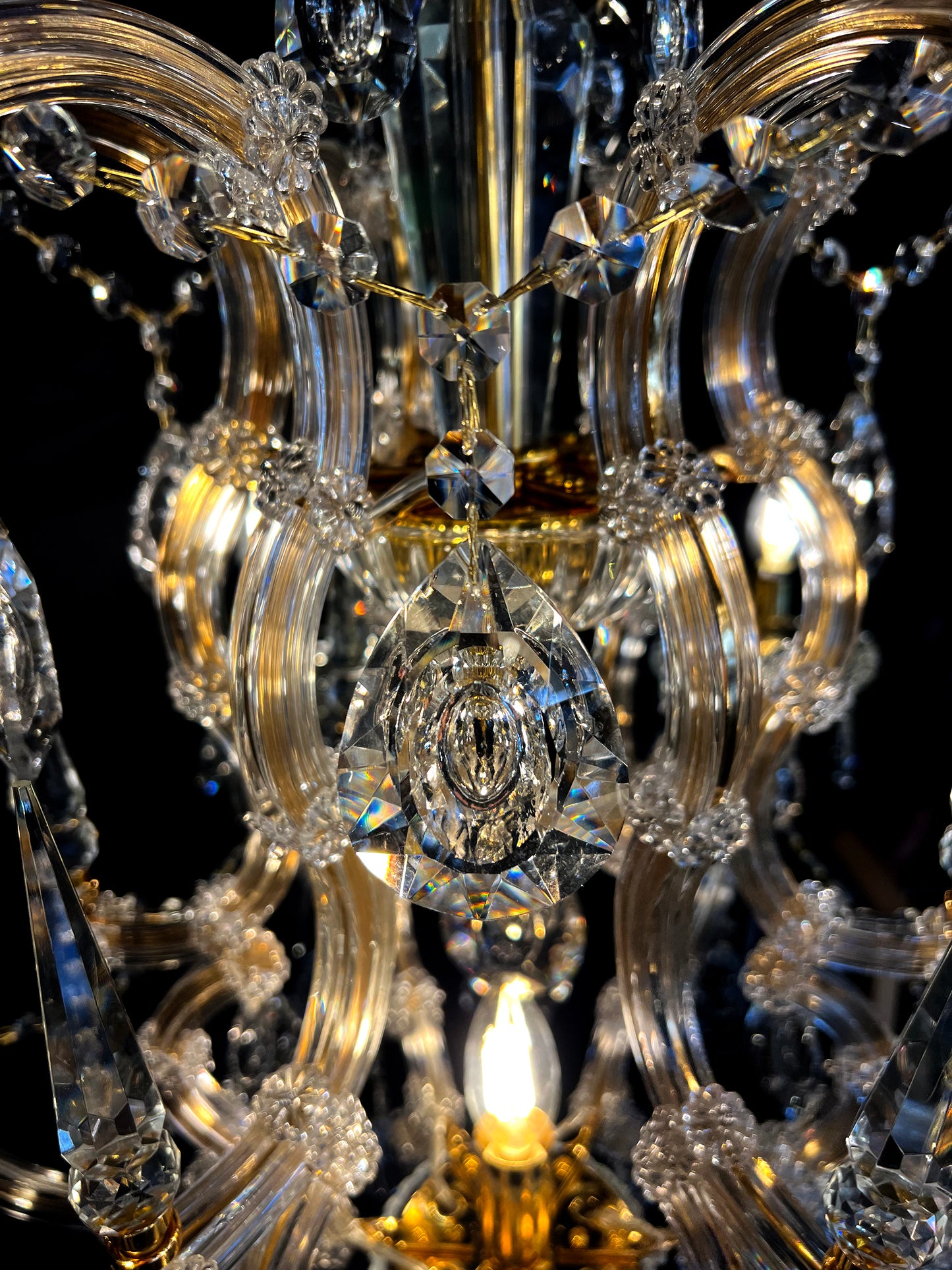 Maria Theresa Royal 26" Wide Gold 6- Light Crystal Chandelier
