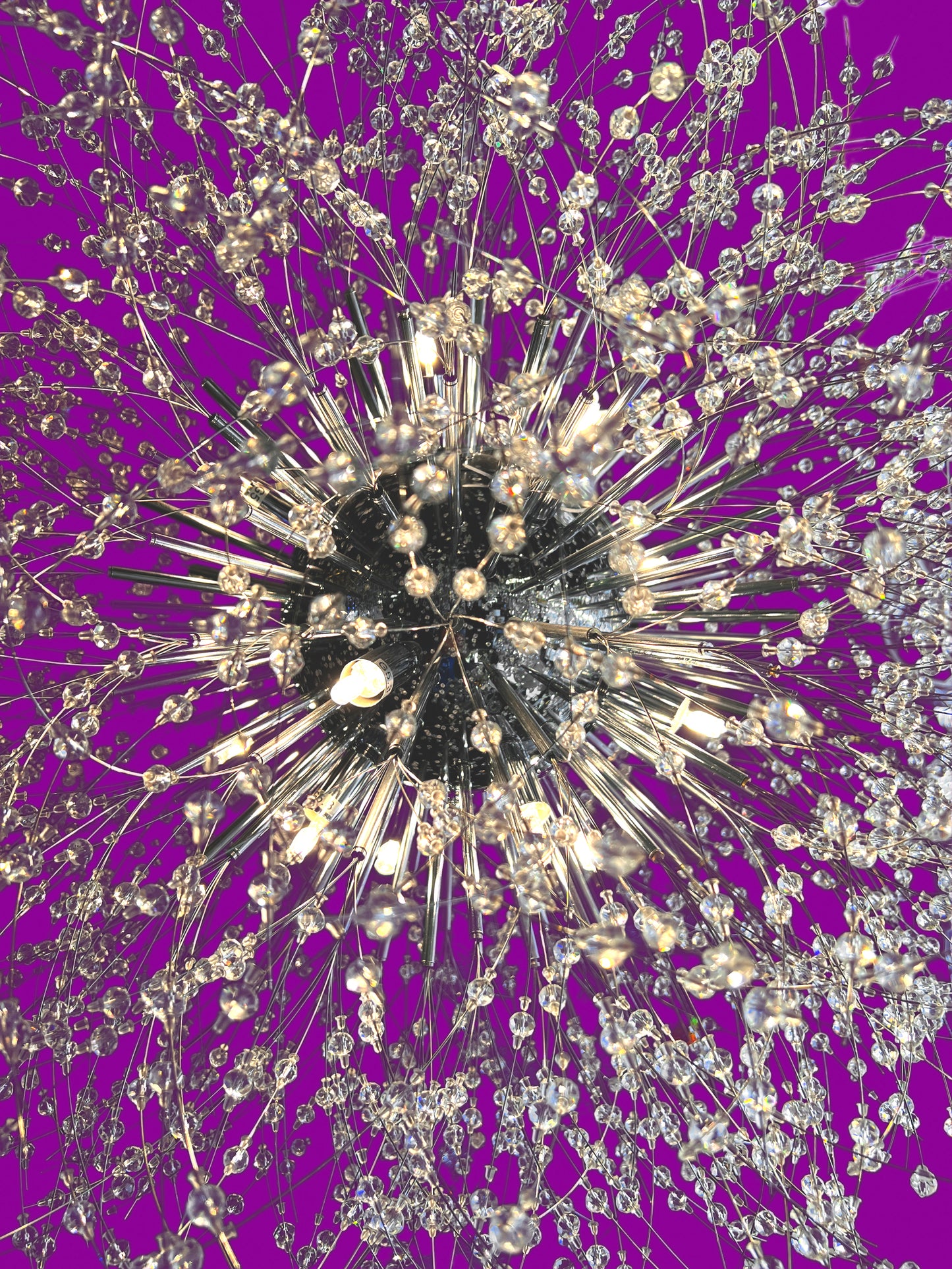 Starburst 32" Wide Clear Crystal Chrome Chandelier
