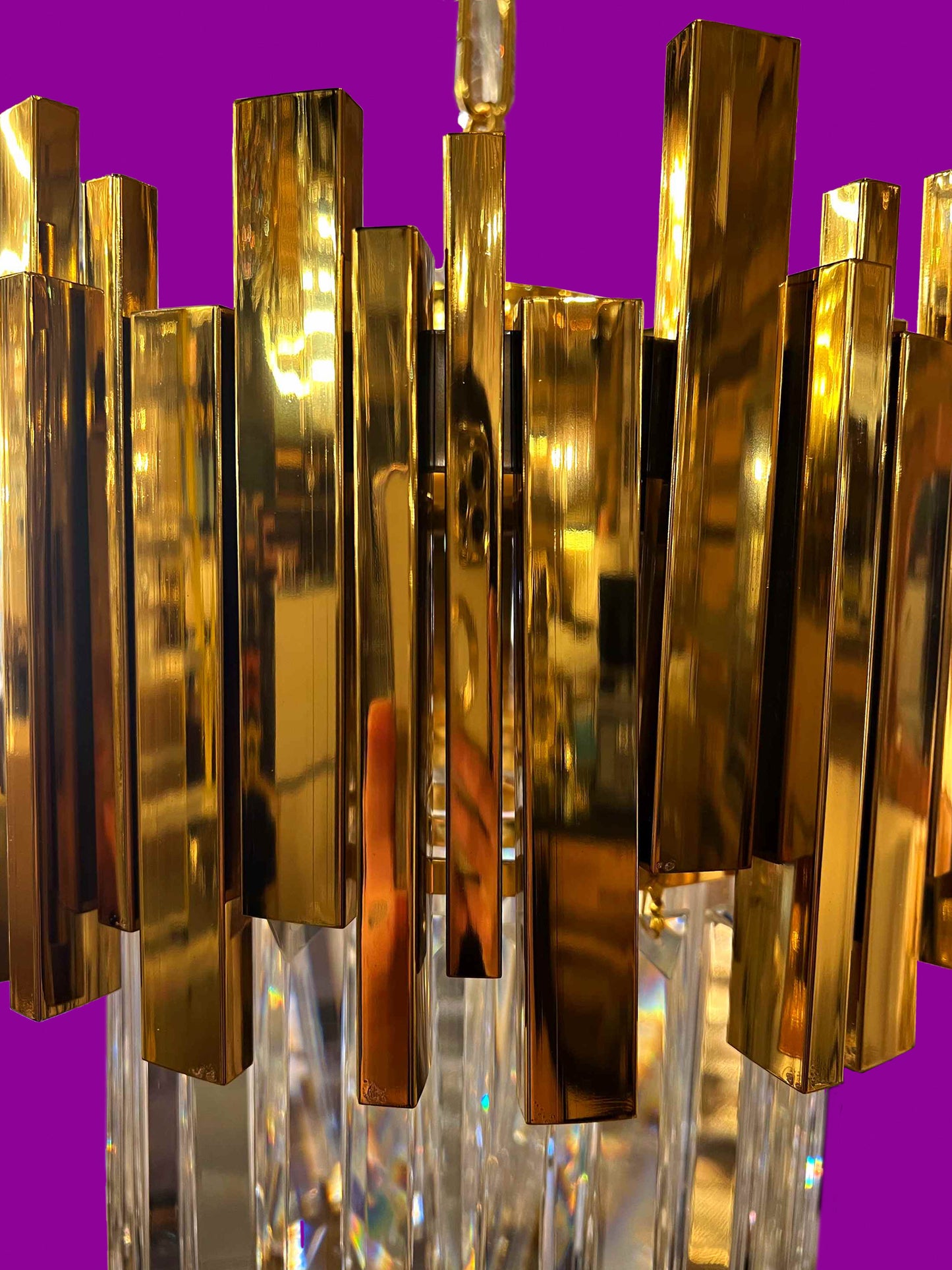 Luxury Chandelier 11" Wide Crystal LED 4-Light Pendant Light