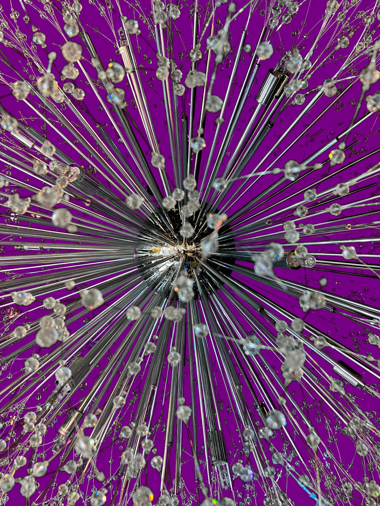 Starburst Chandelier 47" wide Crystal Chandelier