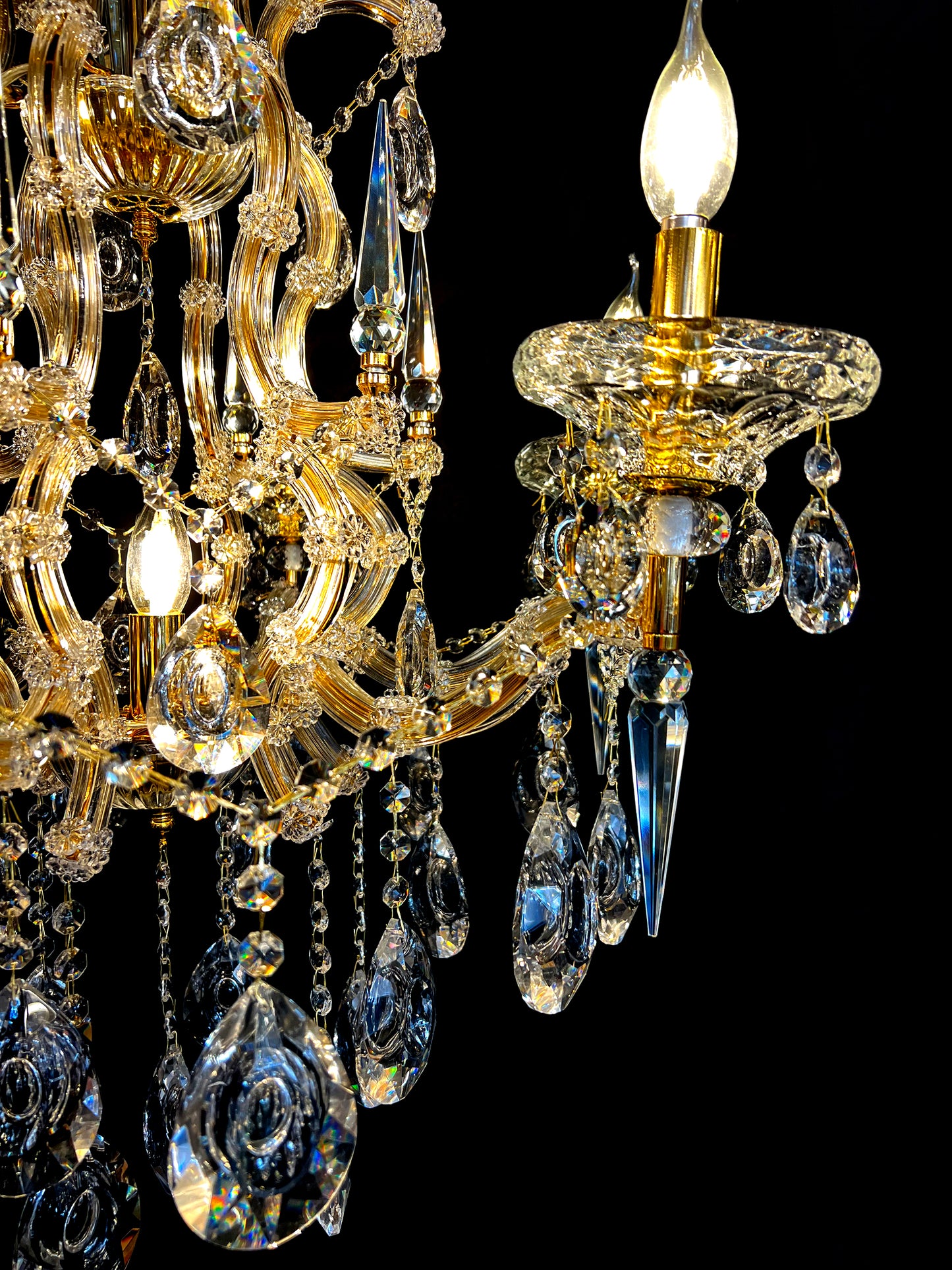 Maria Theresa Royal 26" Wide Gold 6- Light Crystal Chandelier