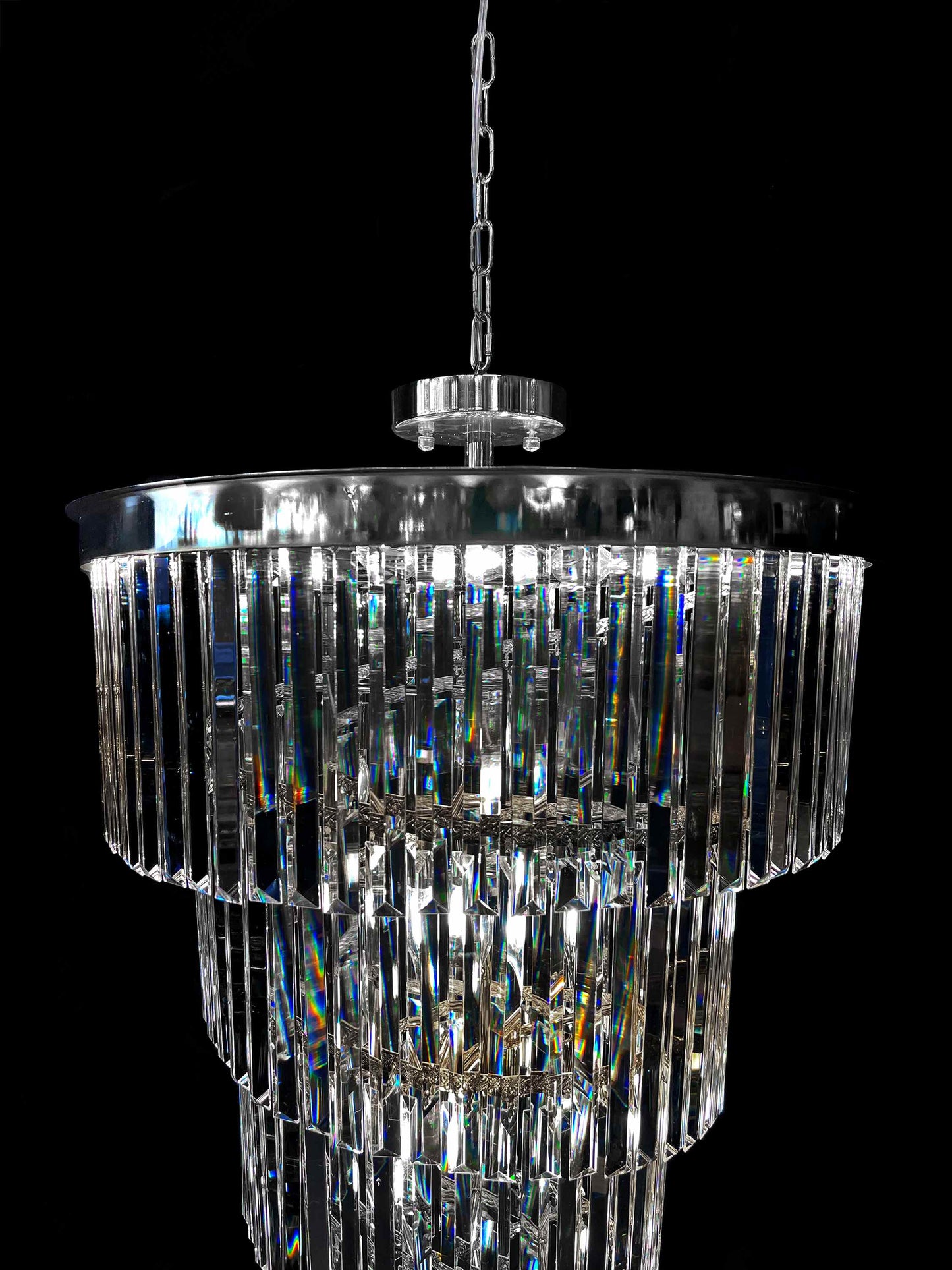 Chandelier 15- Lights Crystal 25.5" Wide Chrome Finish