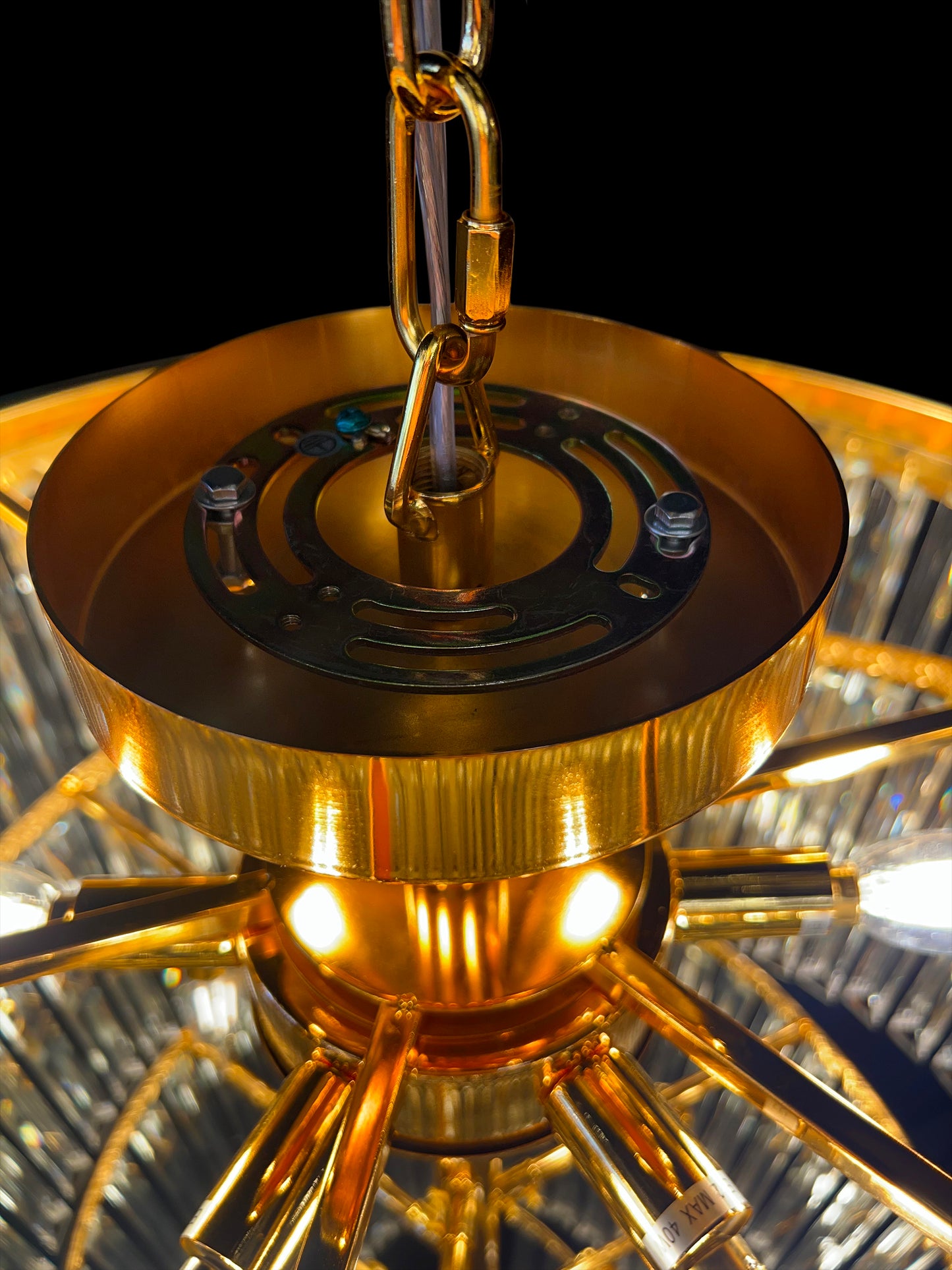 Chandelier 15- Lights Crystal 25.5" Wide Gold Finish