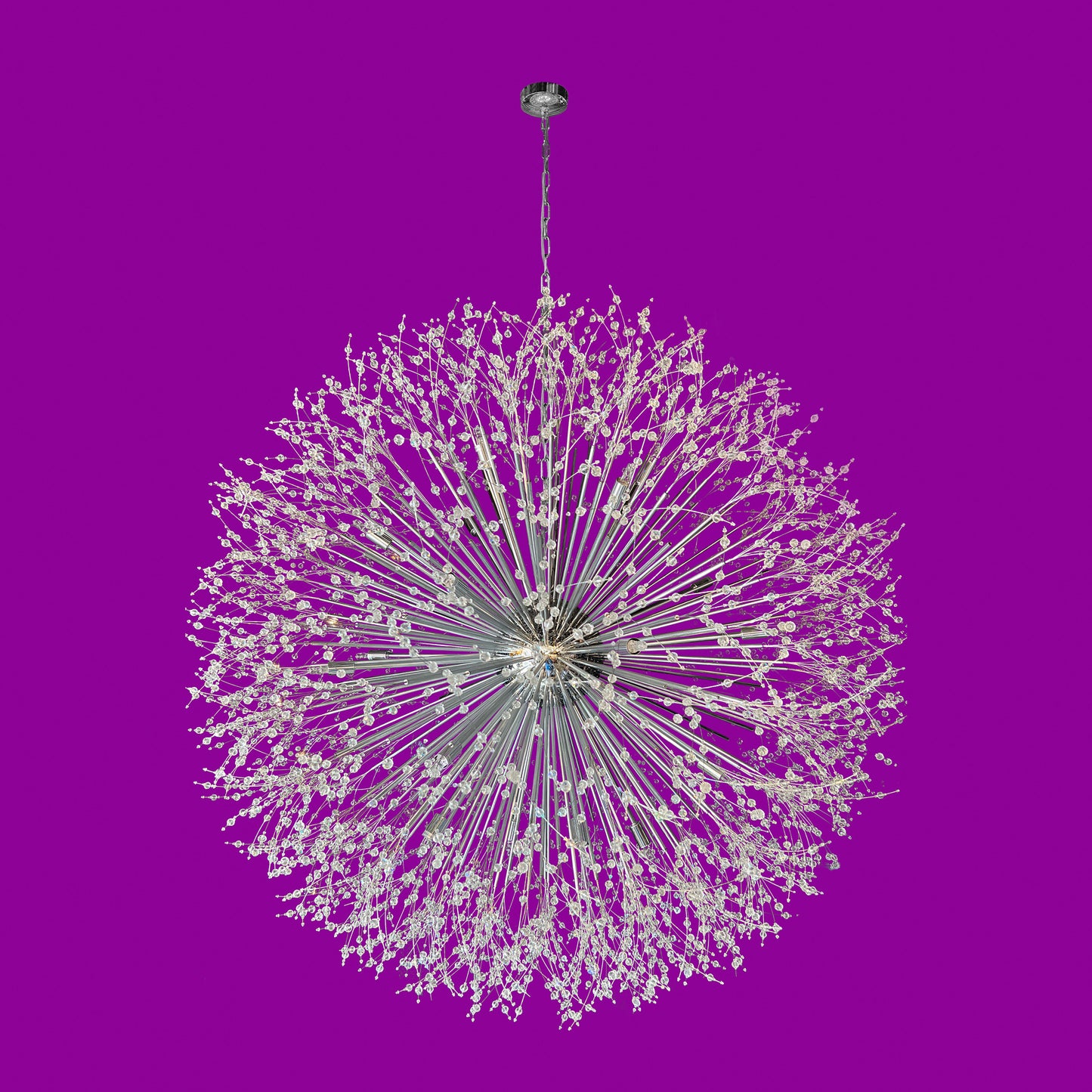 Starburst Chandelier 47" wide Crystal Chandelier