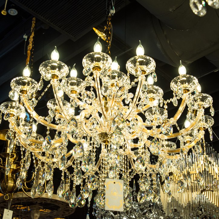 Maria Theresa 45" Wide Gold 24- Light Crystal Chandelier - Spot Light Inc