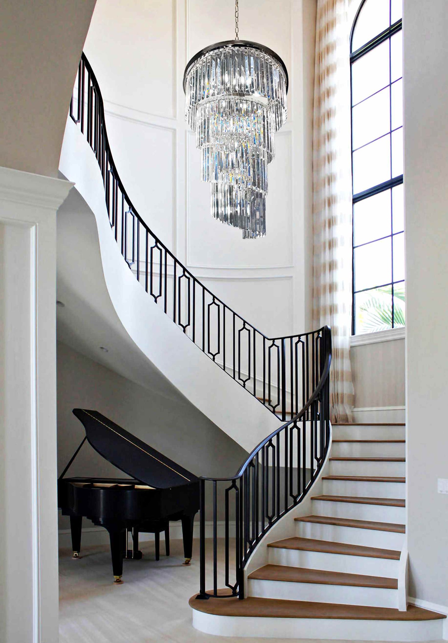 Chandelier 15- Lights Crystal 25.5" Wide Chrome Finish